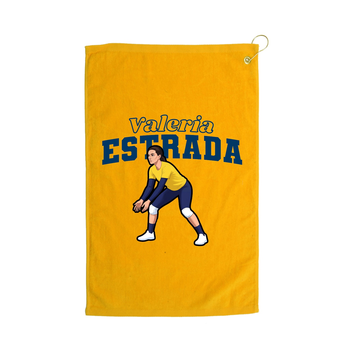 Golf Towel — Name Arch in Gold