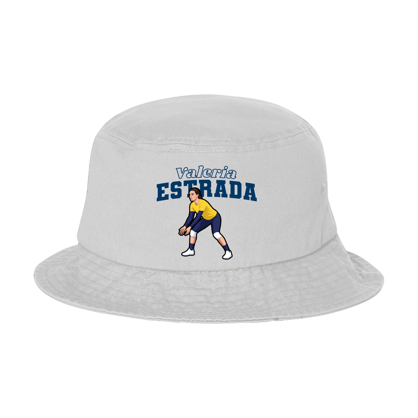 Bucket Cap — Name Arch in White