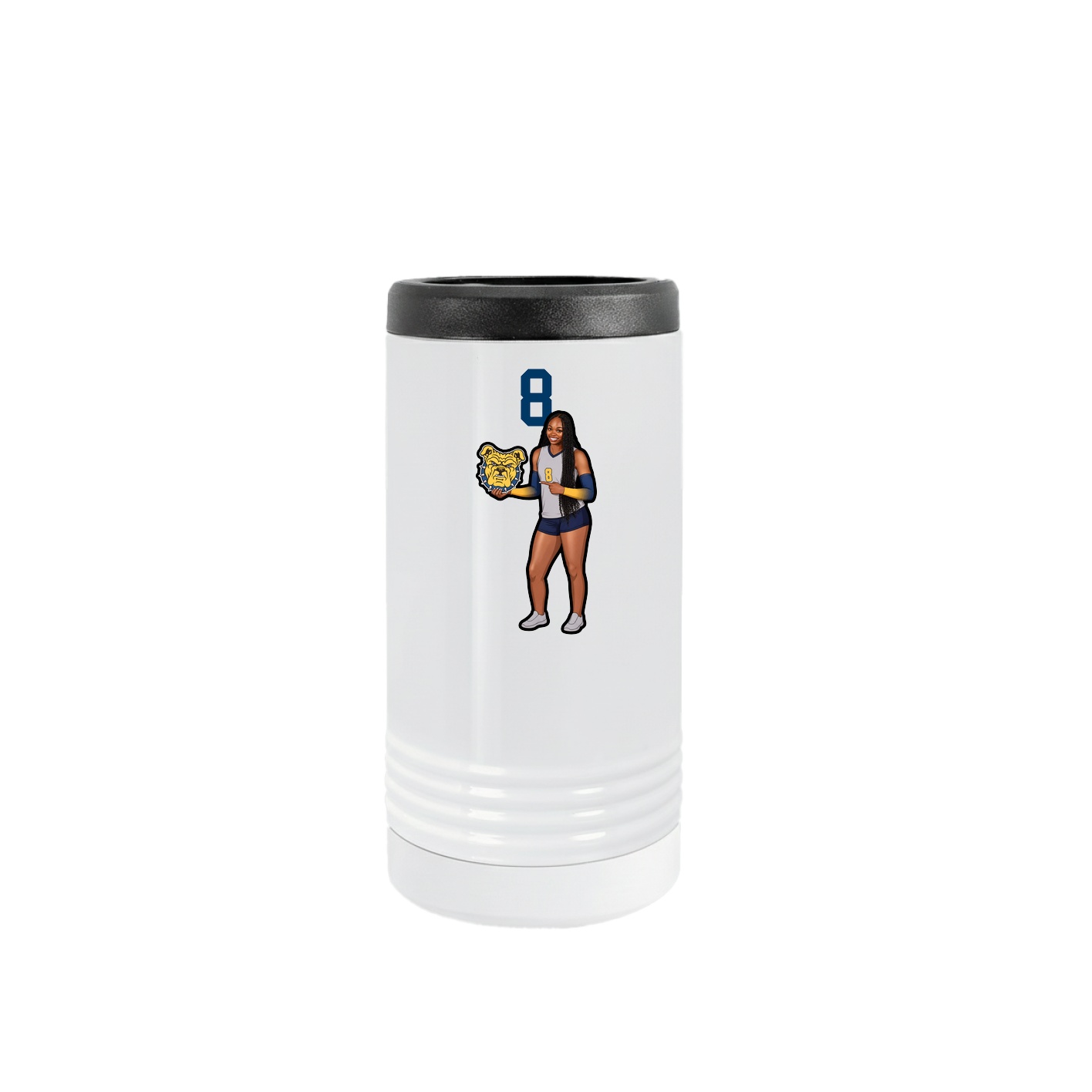 Slim Beverage Holder — Number Top in White