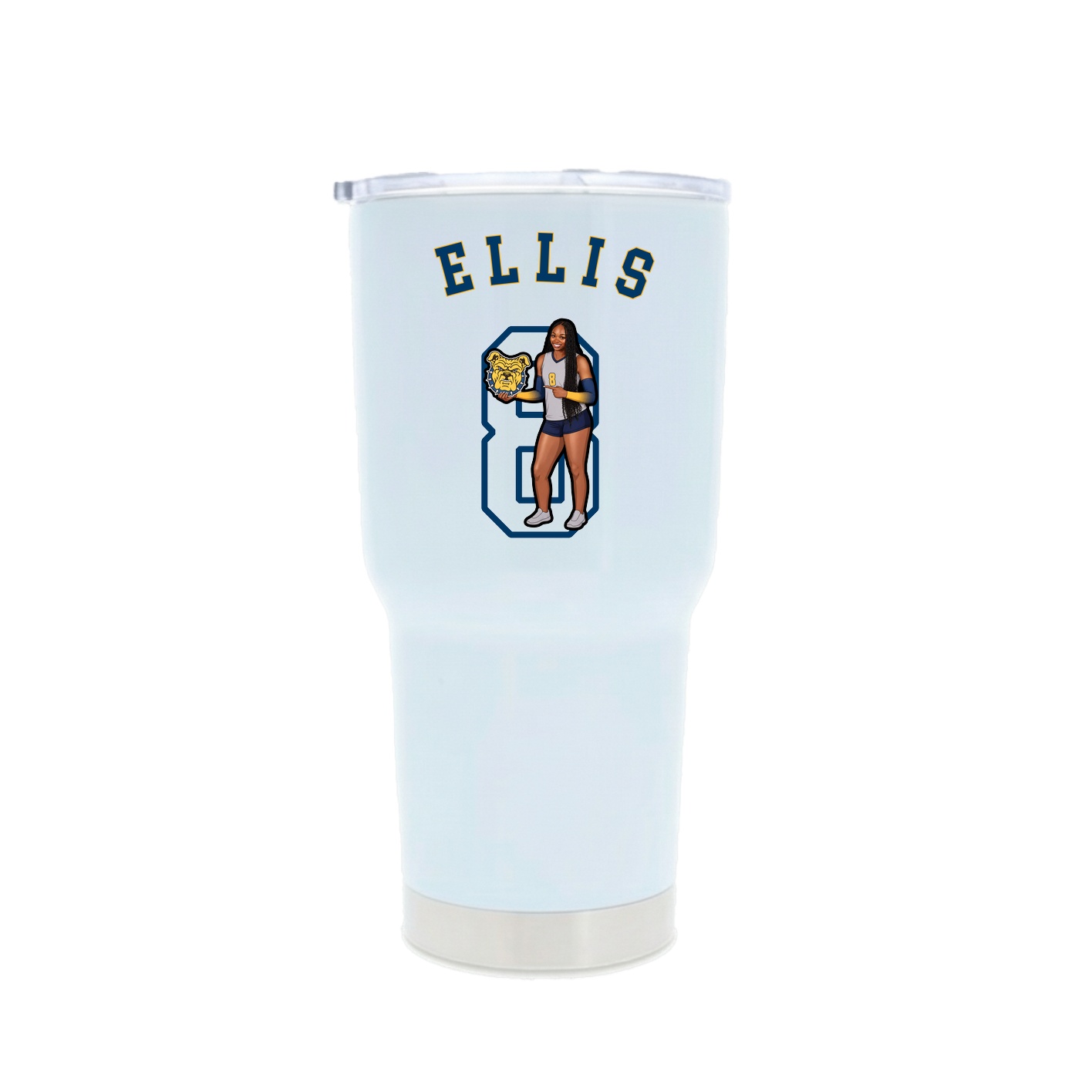 30oz Stainless Steel Tumbler — Shirsey Arch in White