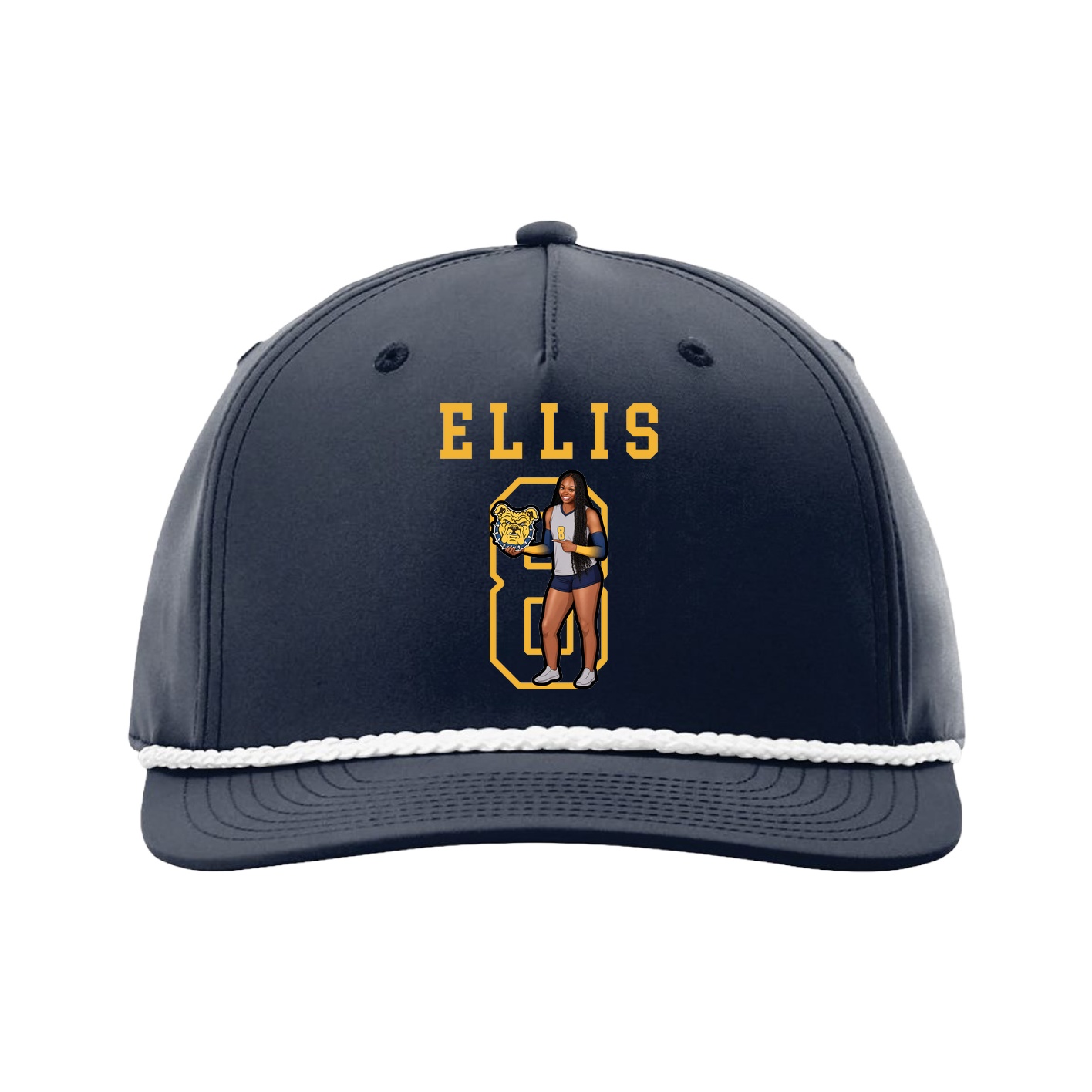 Five-Panel Classic Rope Cap — Shirsey in Navy
