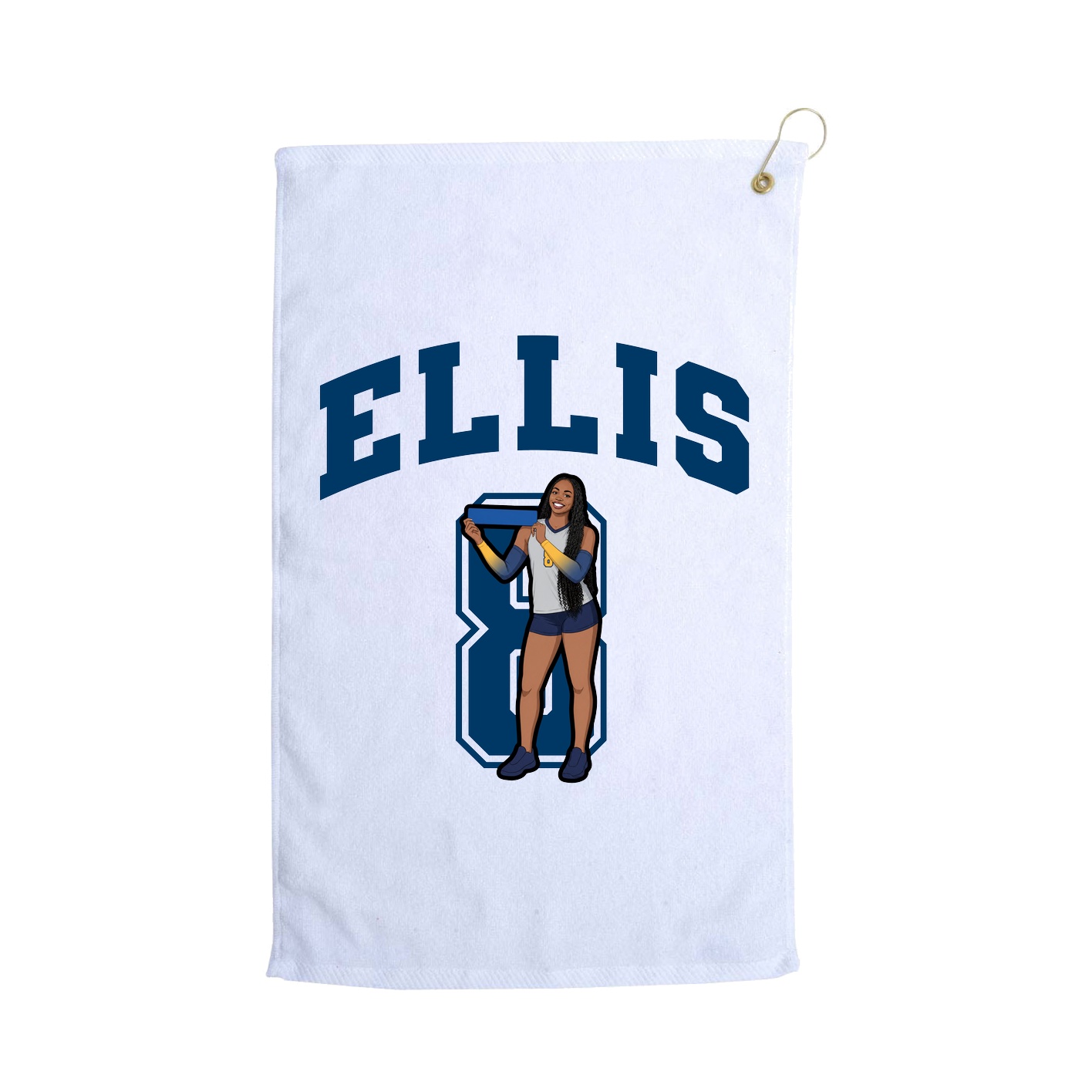 Golf Towel — Number in White
