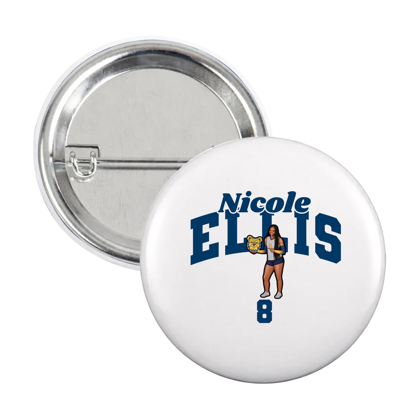 Game Day Button — Signature Arch in White