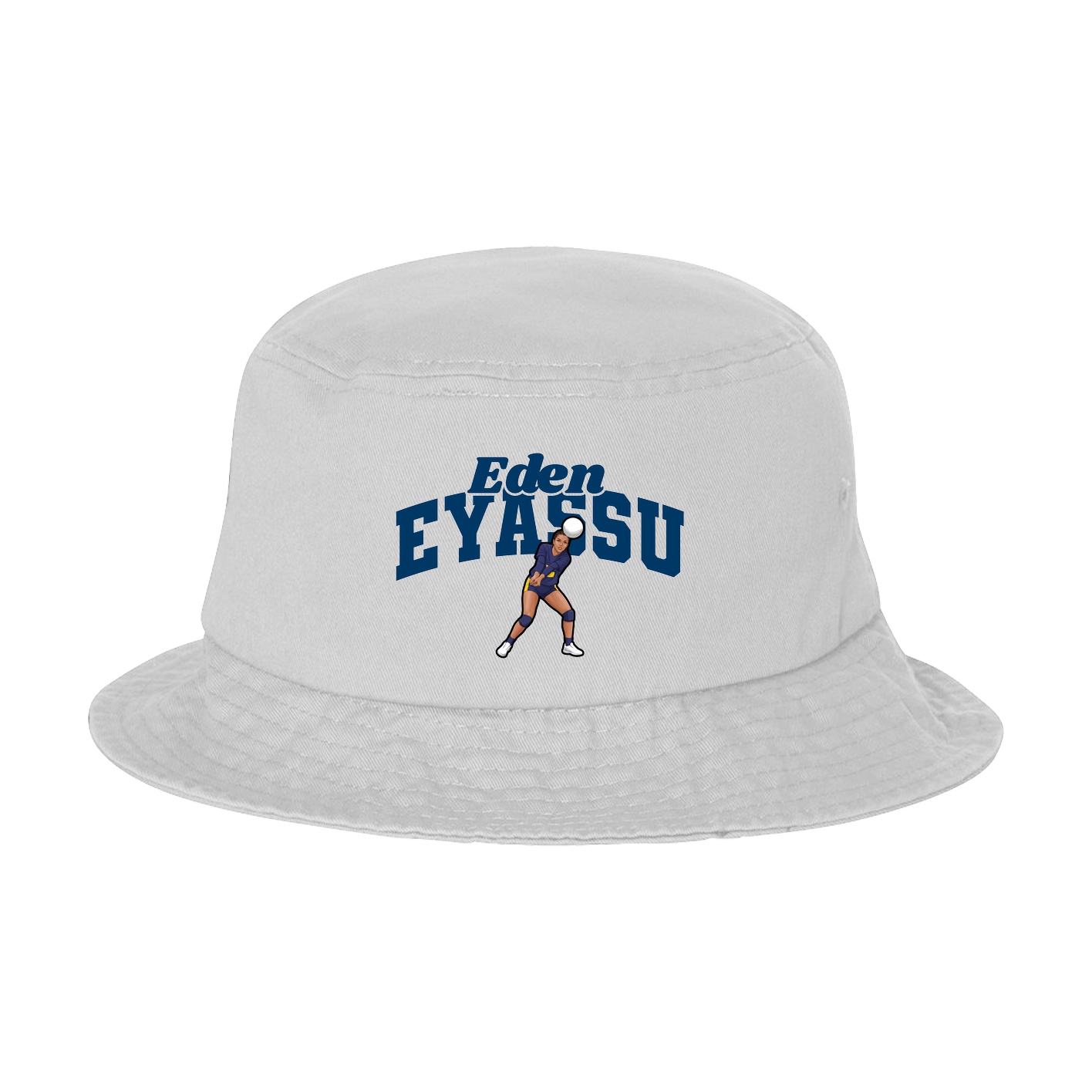 Bucket Cap — Signature Arch in White