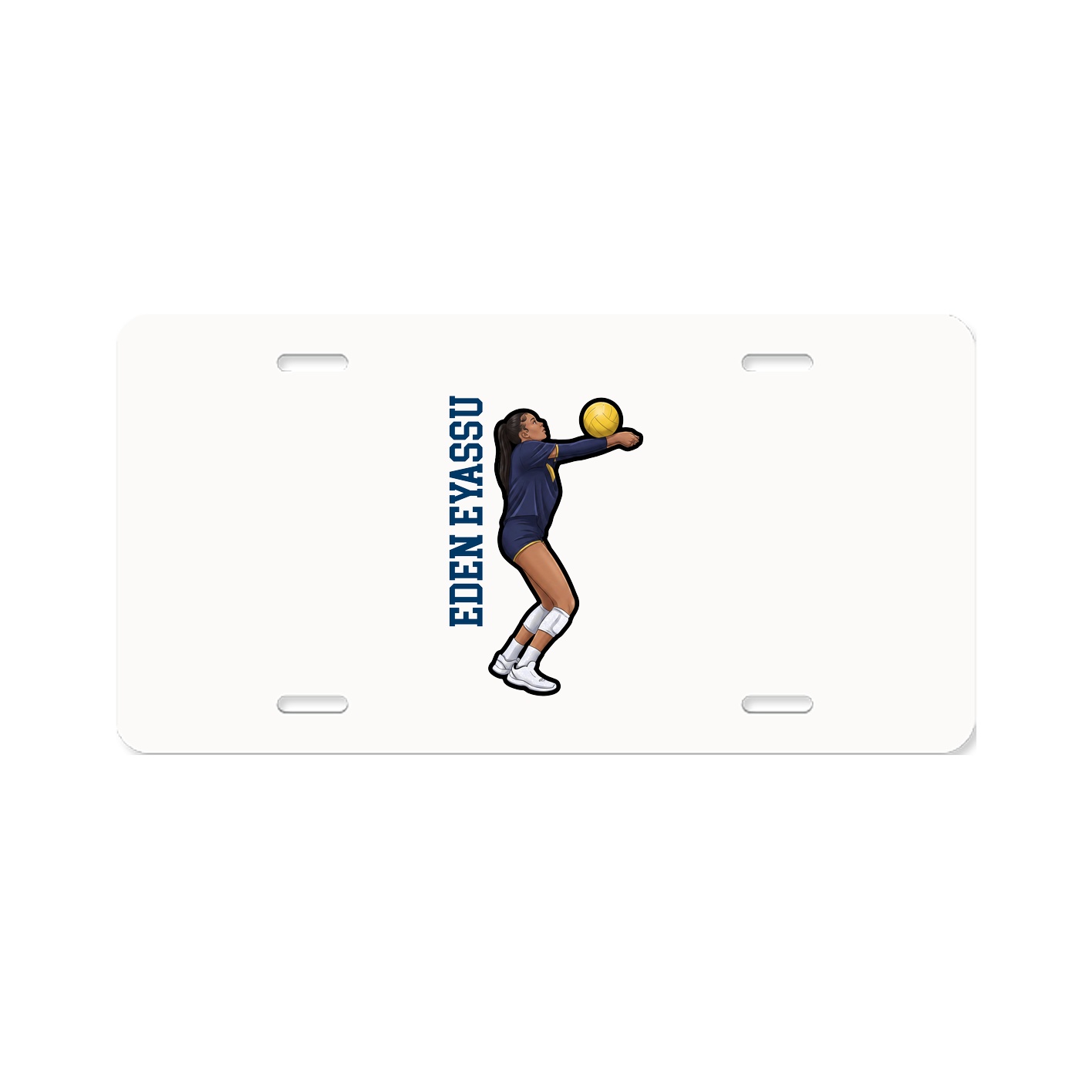 License Plate — Name Vertical in Classic