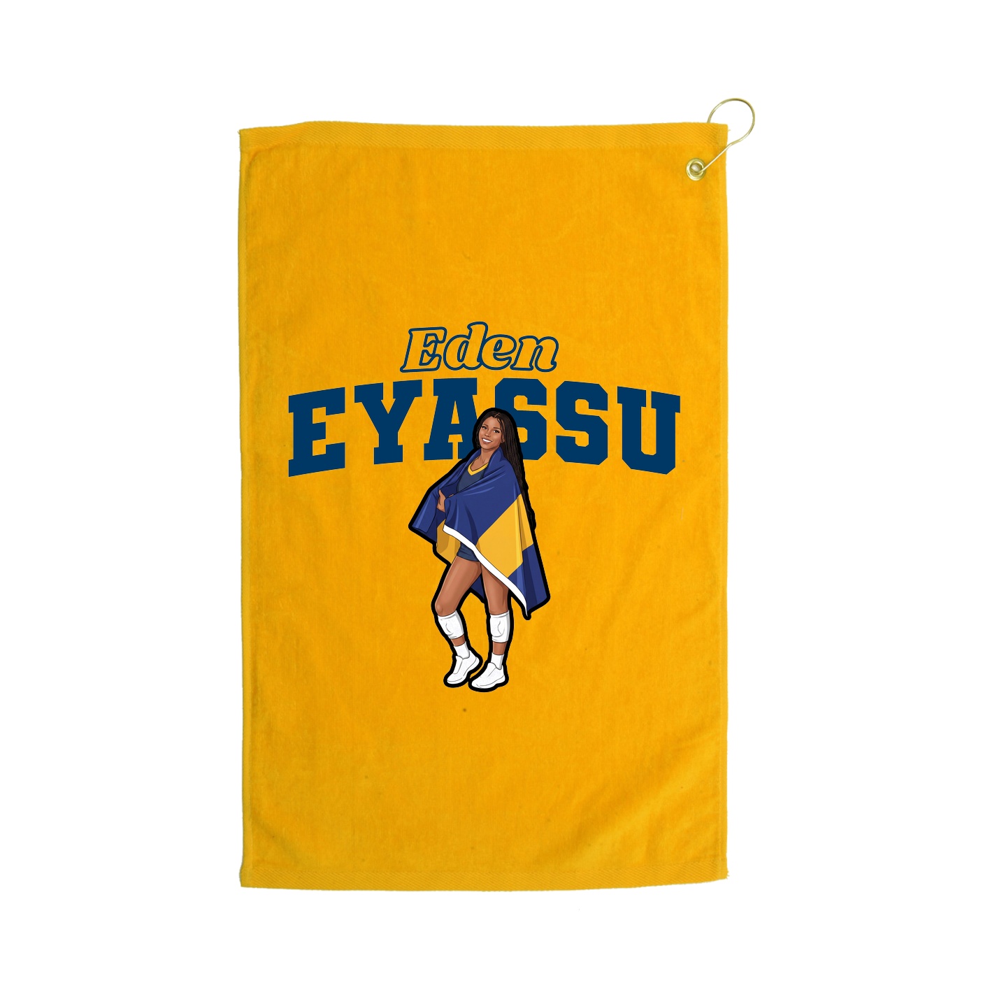 Golf Towel — Name Arch in Gold