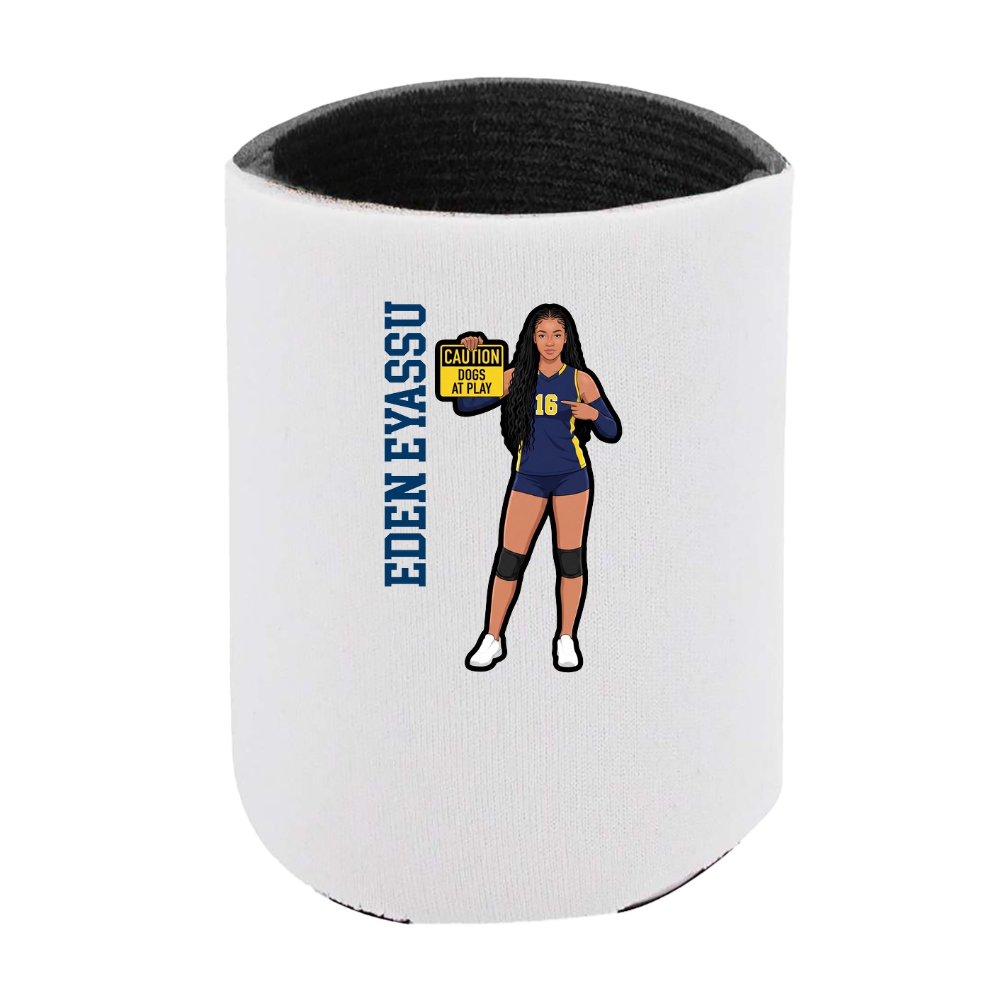 Can Holder — Name Vertical in White
