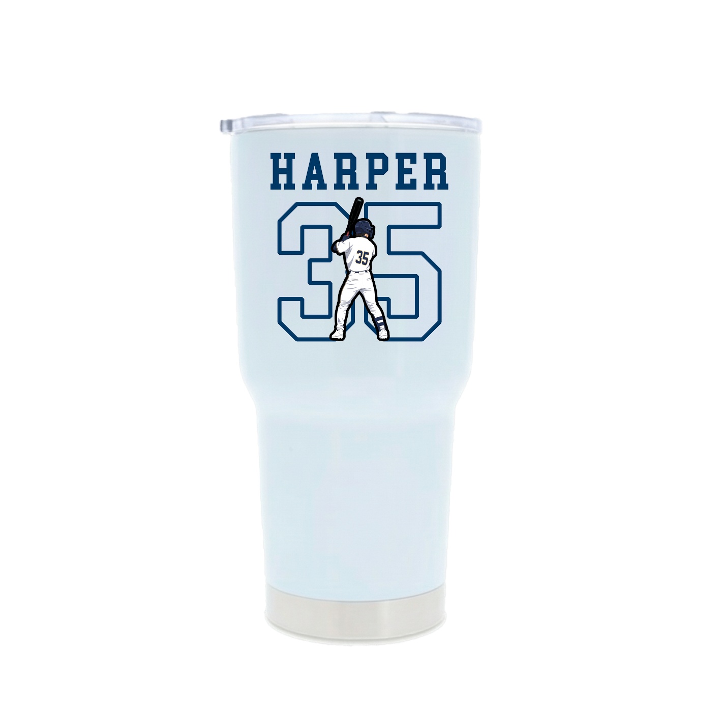 30oz Stainless Steel Tumbler — Shirsey in White