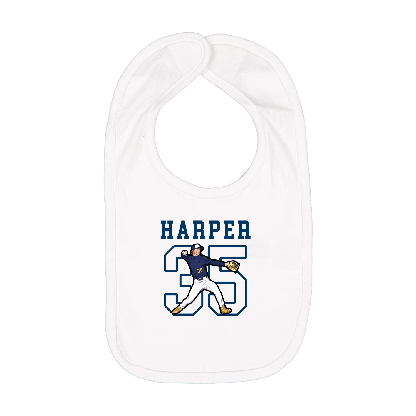 Infant Bib — Shirsey in White