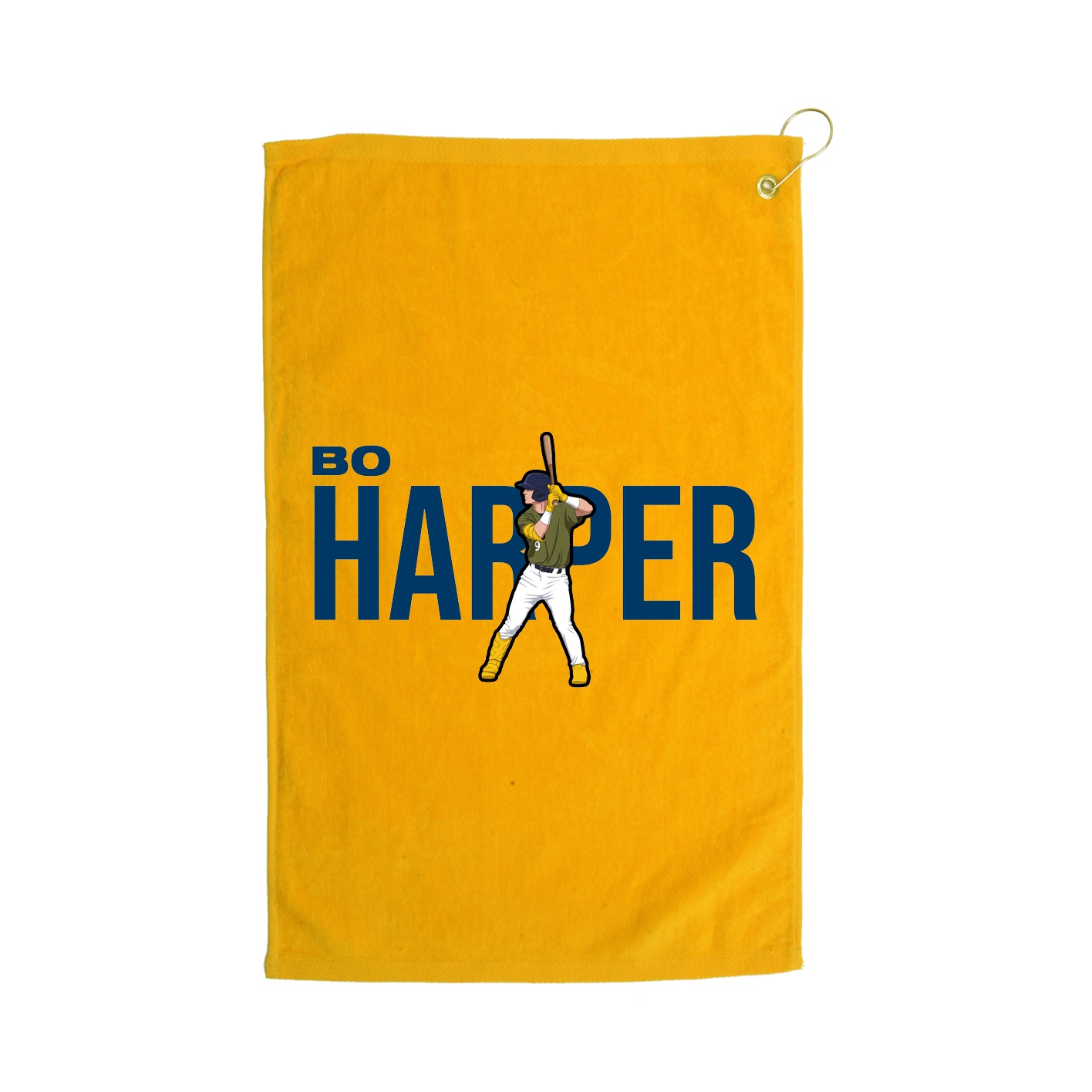Golf Towel — Player Name in Gold