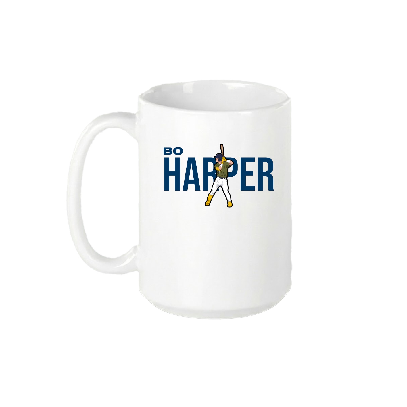 15oz Coffee Mug — Player Name in White