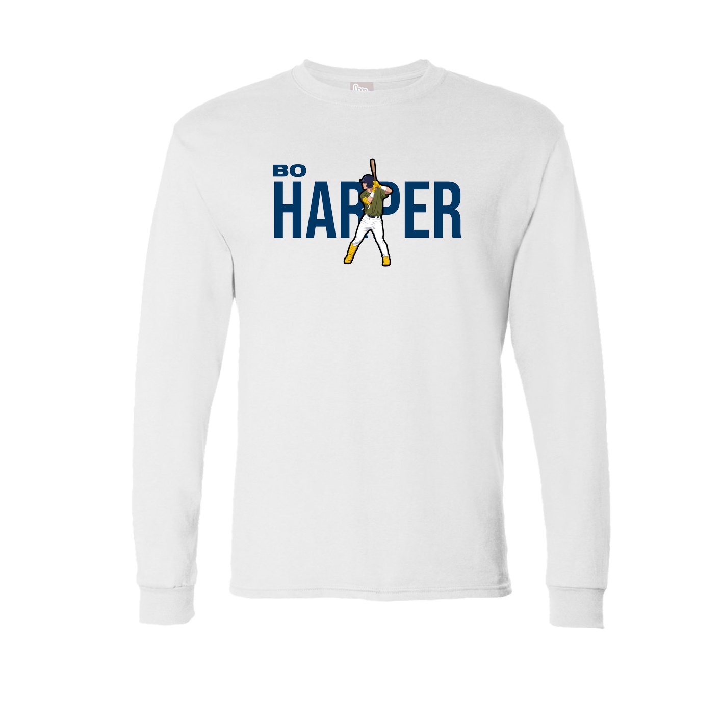Long Sleeve Tee — Player Name in White