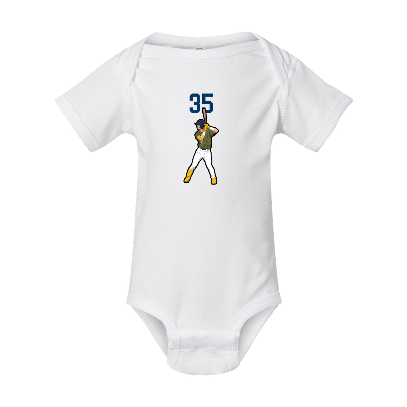 Baby Onesie — Number Top in White