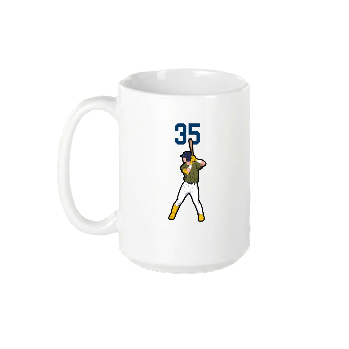 15oz Coffee Mug — Number Top in White