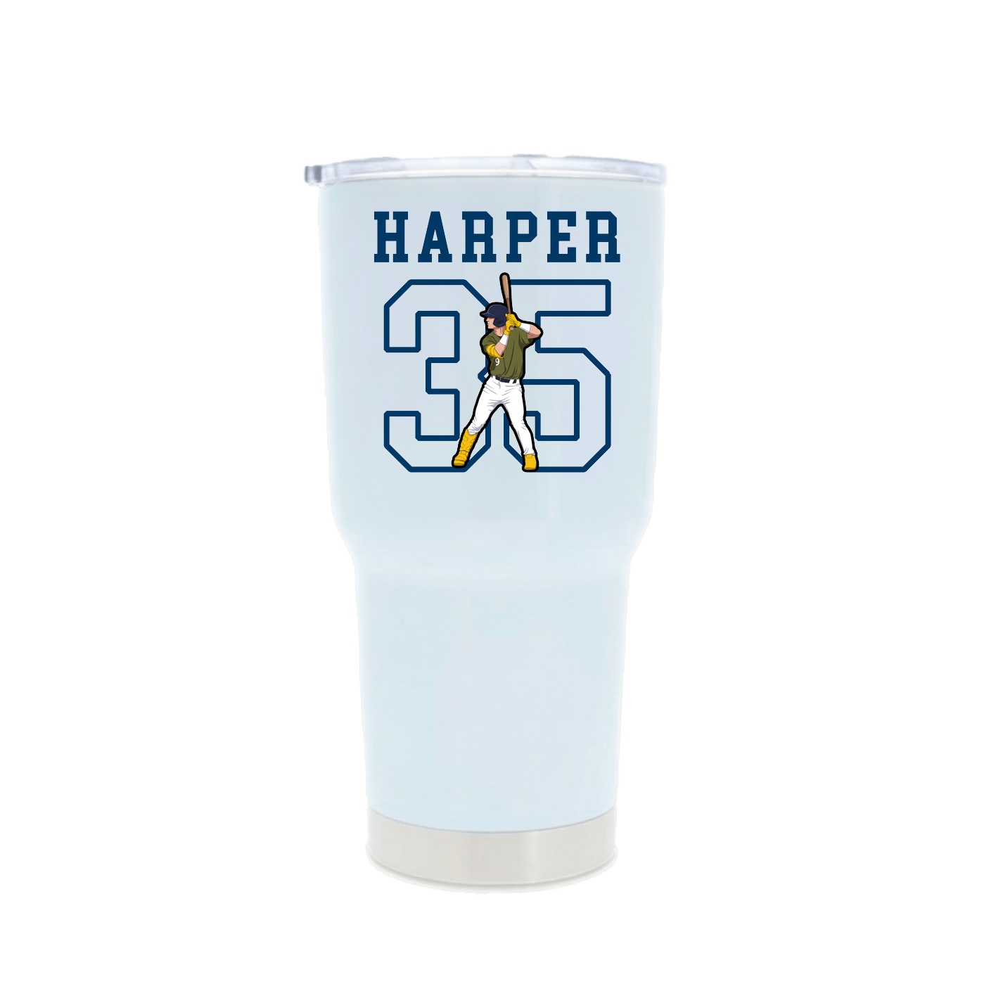 30oz Stainless Steel Tumbler — Shirsey in White