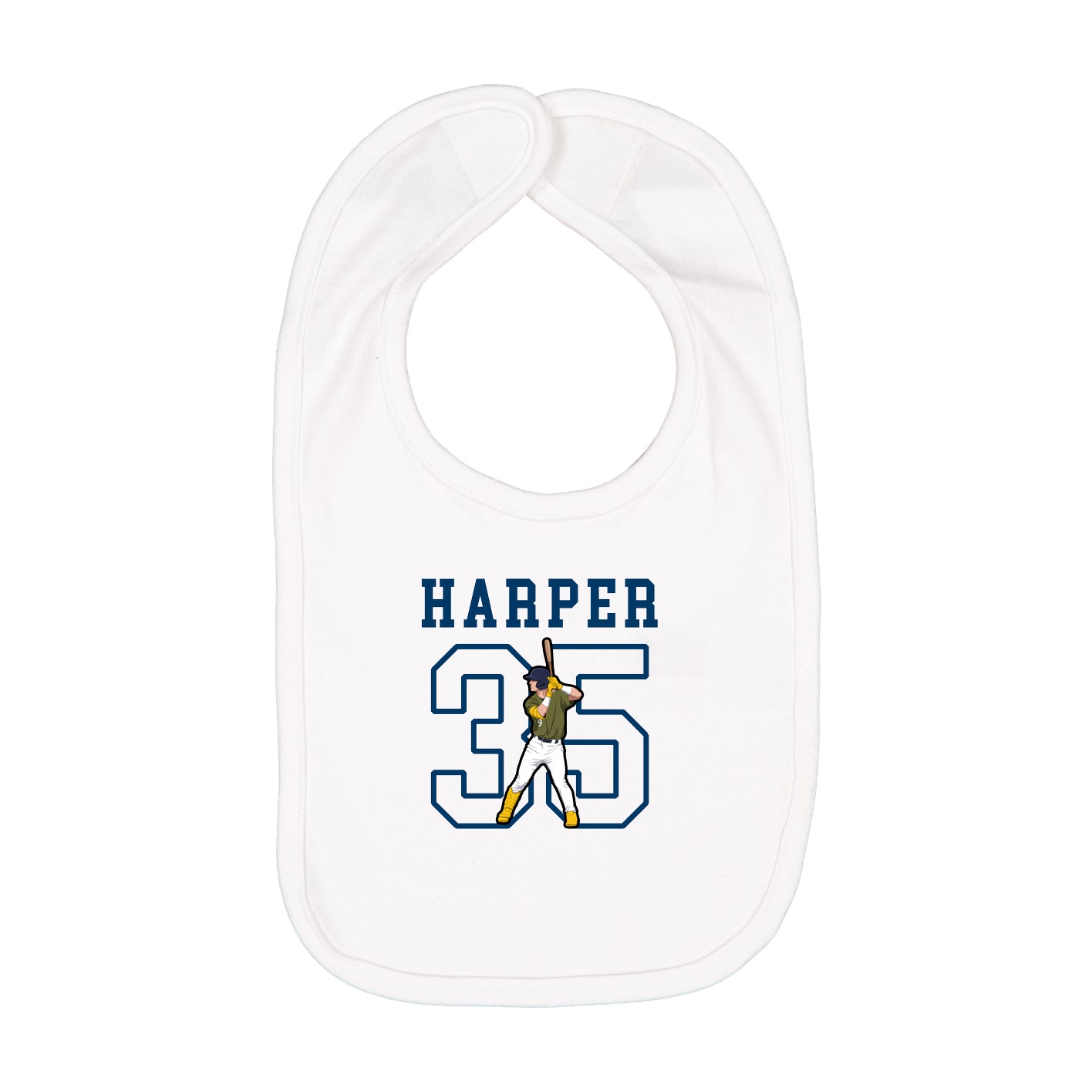 Infant Bib — Shirsey in White