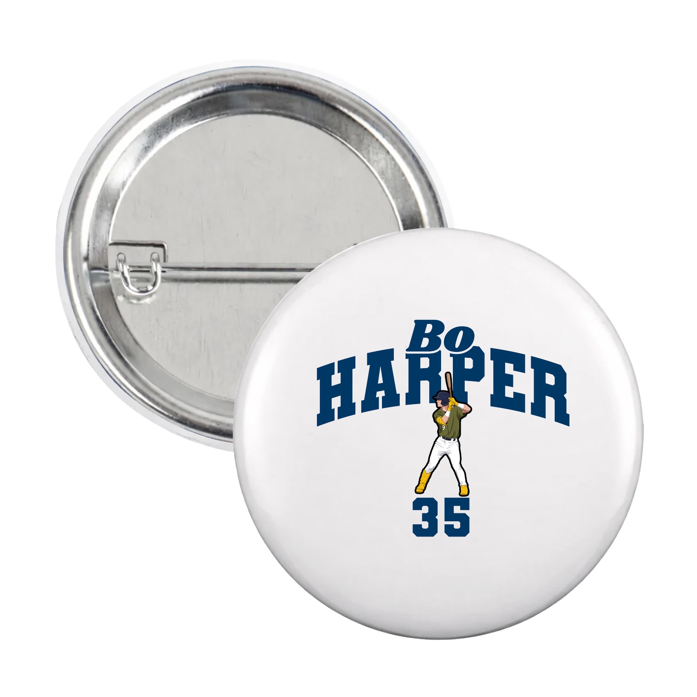 Game Day Button — Signature Arch in White