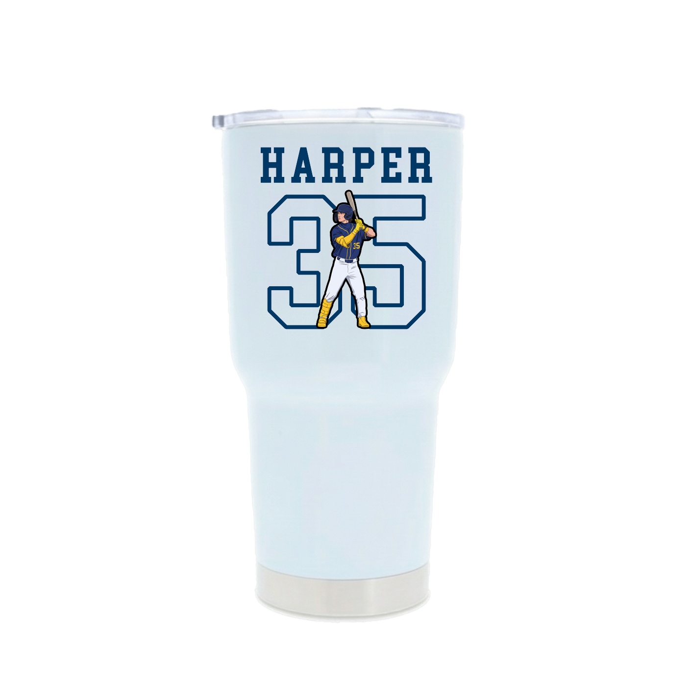 30oz Stainless Steel Tumbler — Shirsey in White