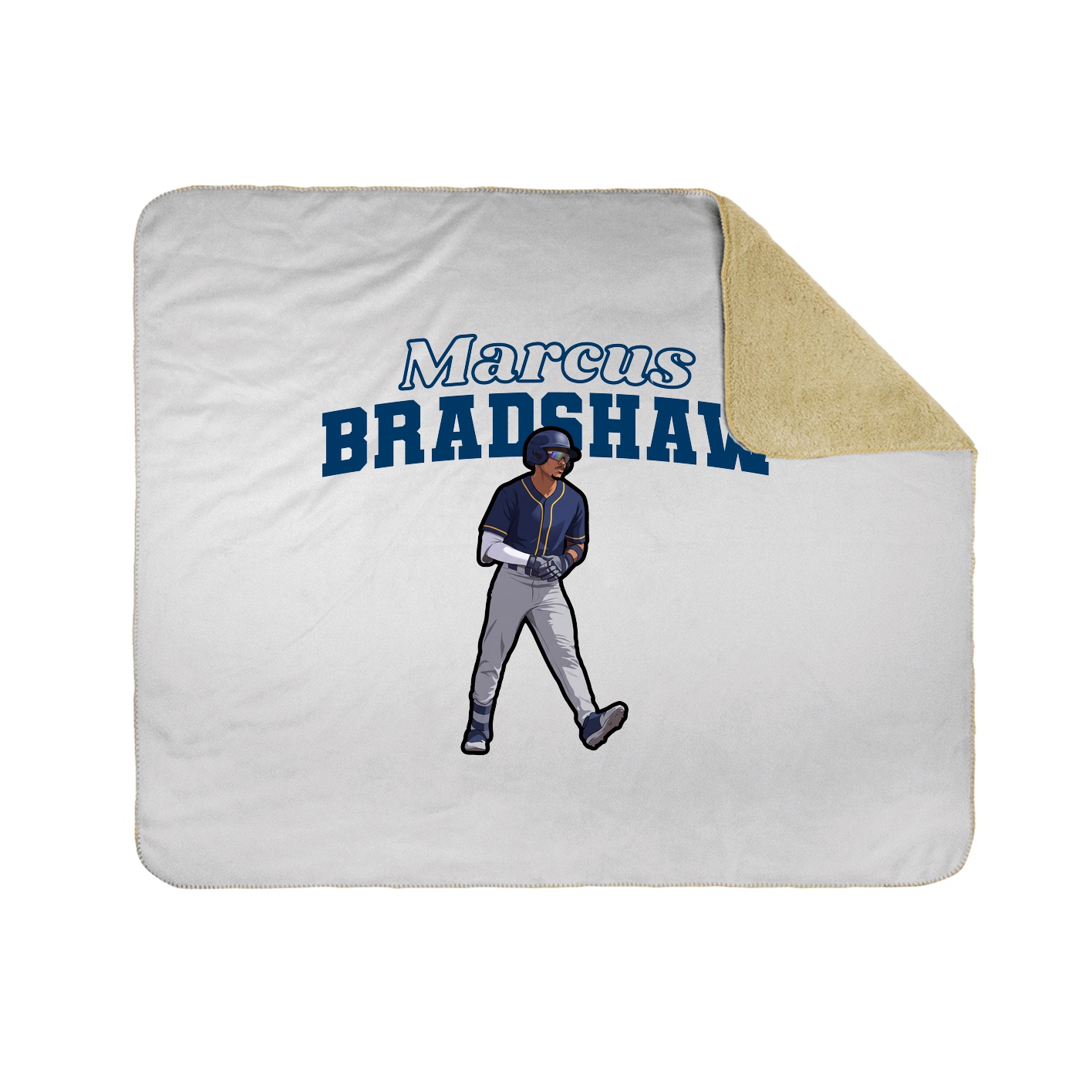 Throw Blanket — Name Arch in White