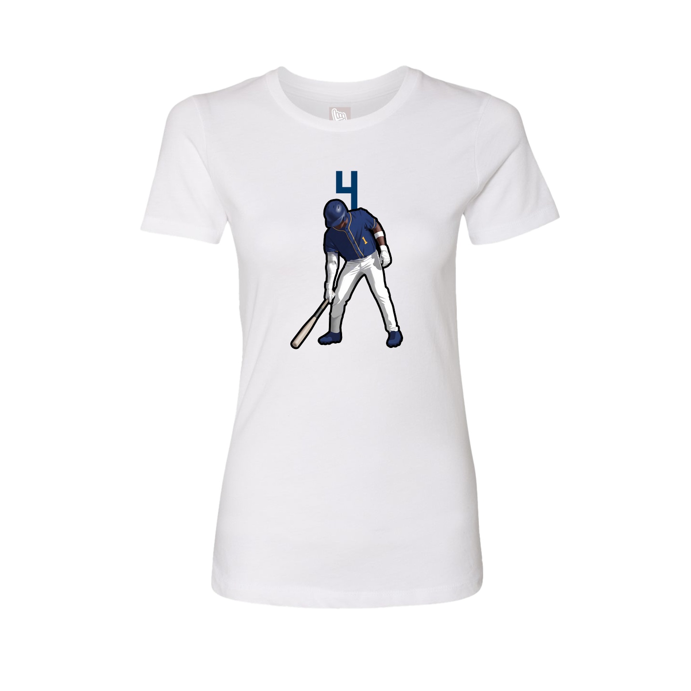 Fitted Women's Tee — Number Top in White