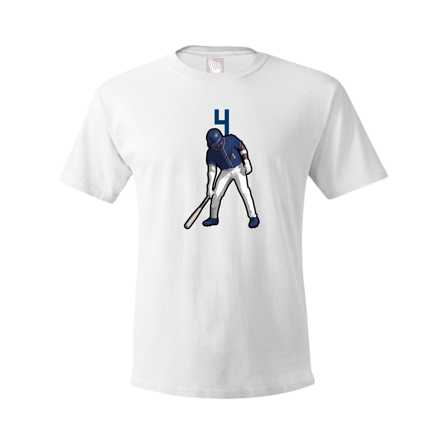Youth Tee — Number Top in White