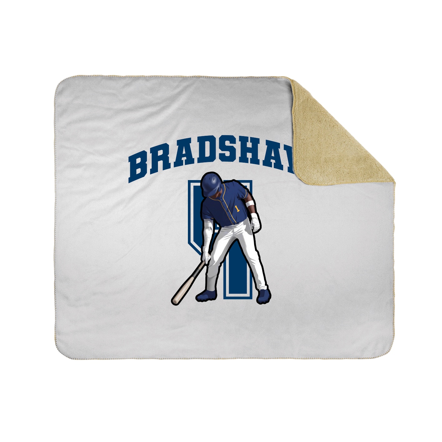 Throw Blanket — Number in White