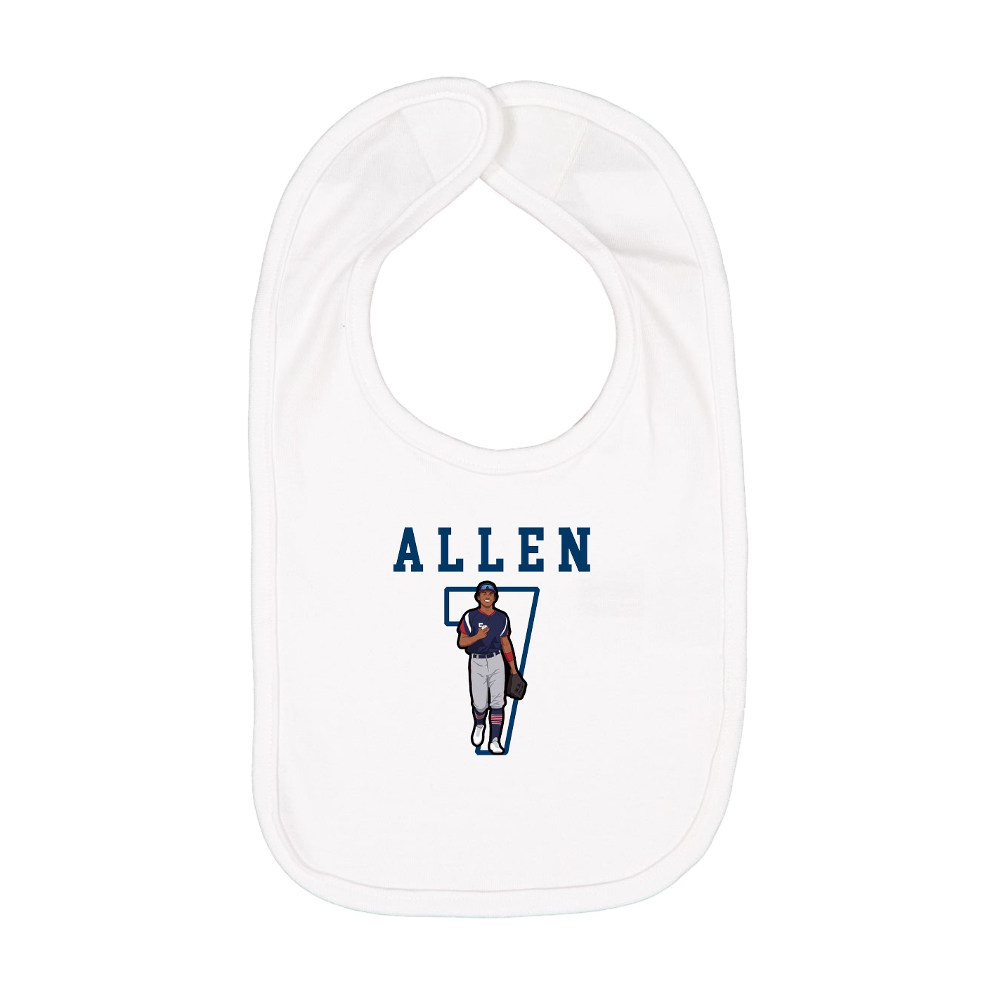 Infant Bib — Shirsey in White