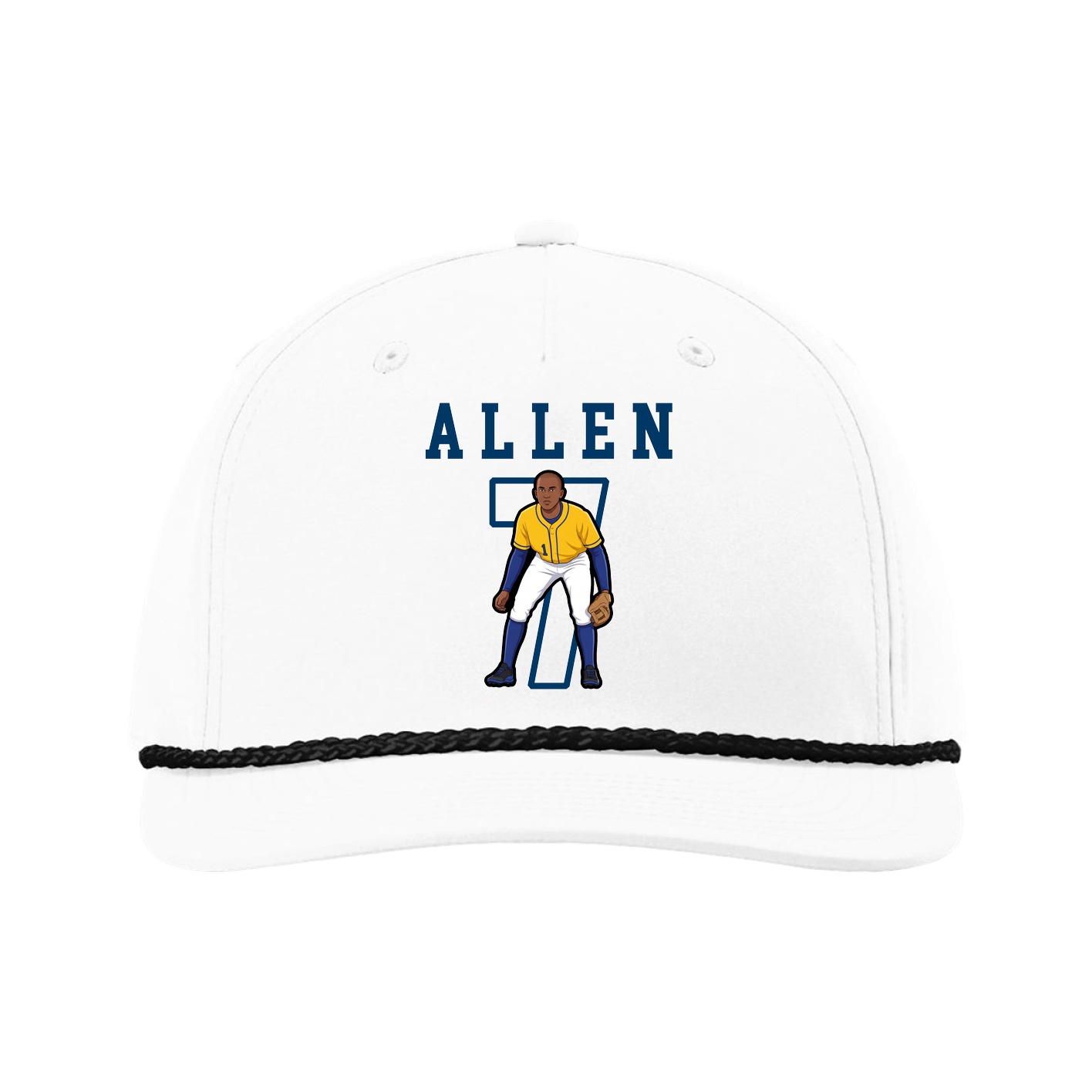 Five-Panel Classic Rope Cap — Shirsey in White