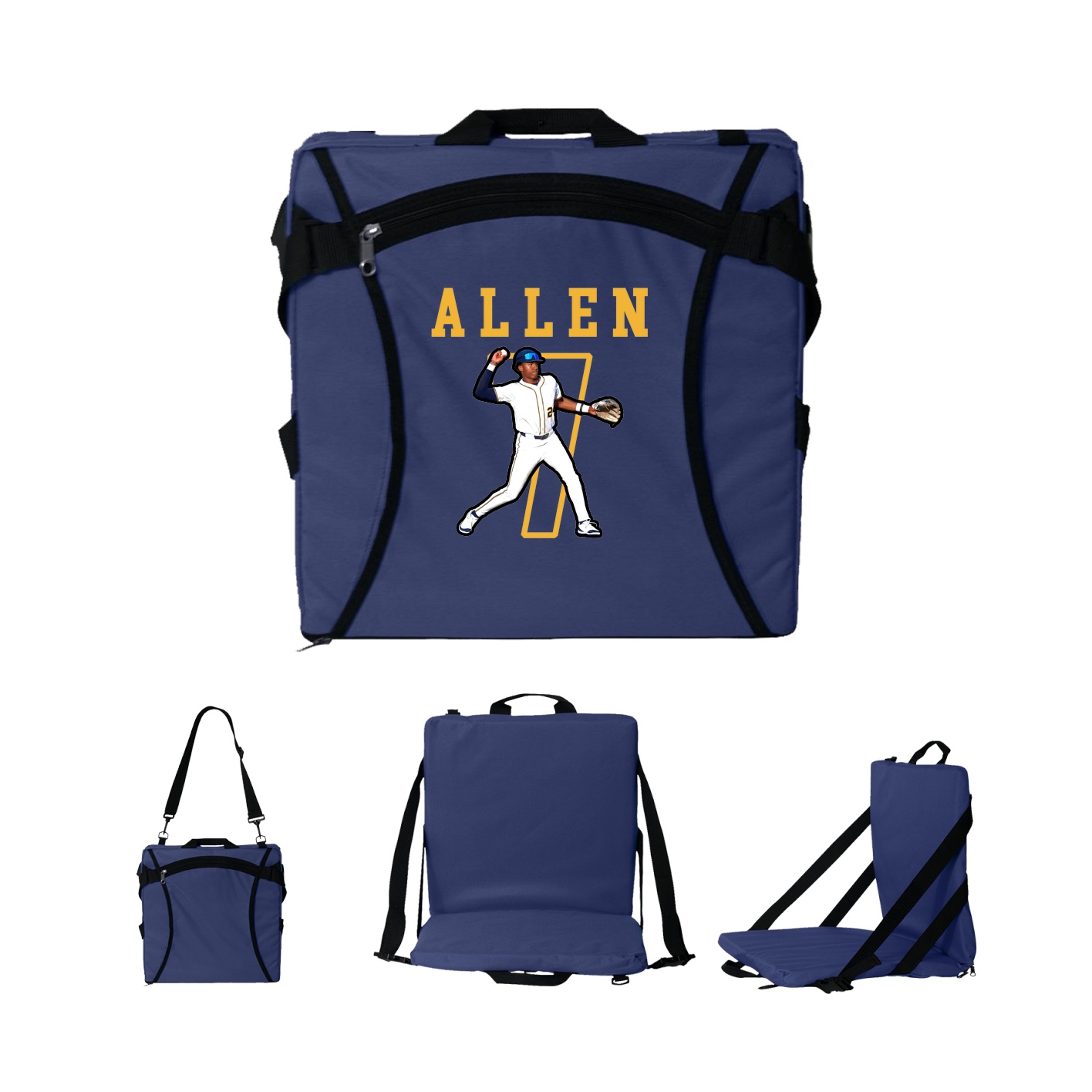 Folding Stadium Seat — Shirsey in Navy