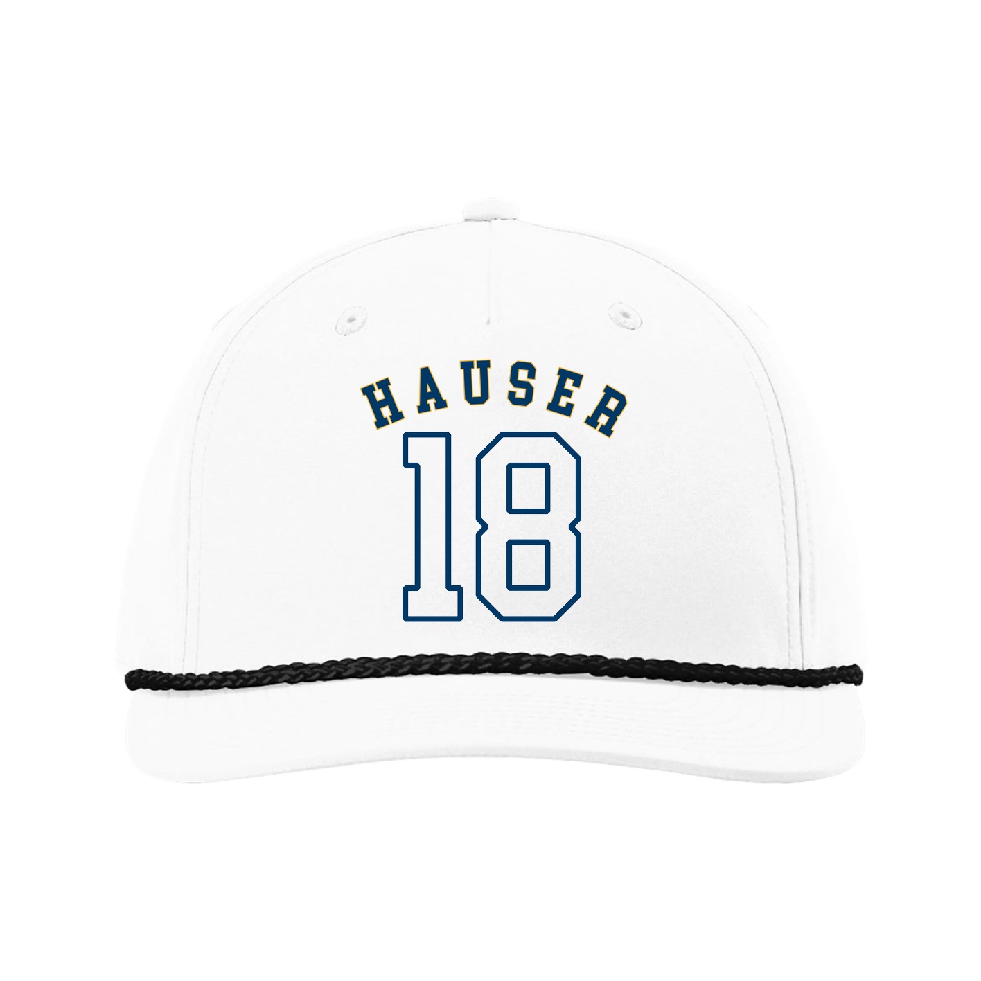 Five-Panel Classic Rope Cap — Shirsey Arch in White