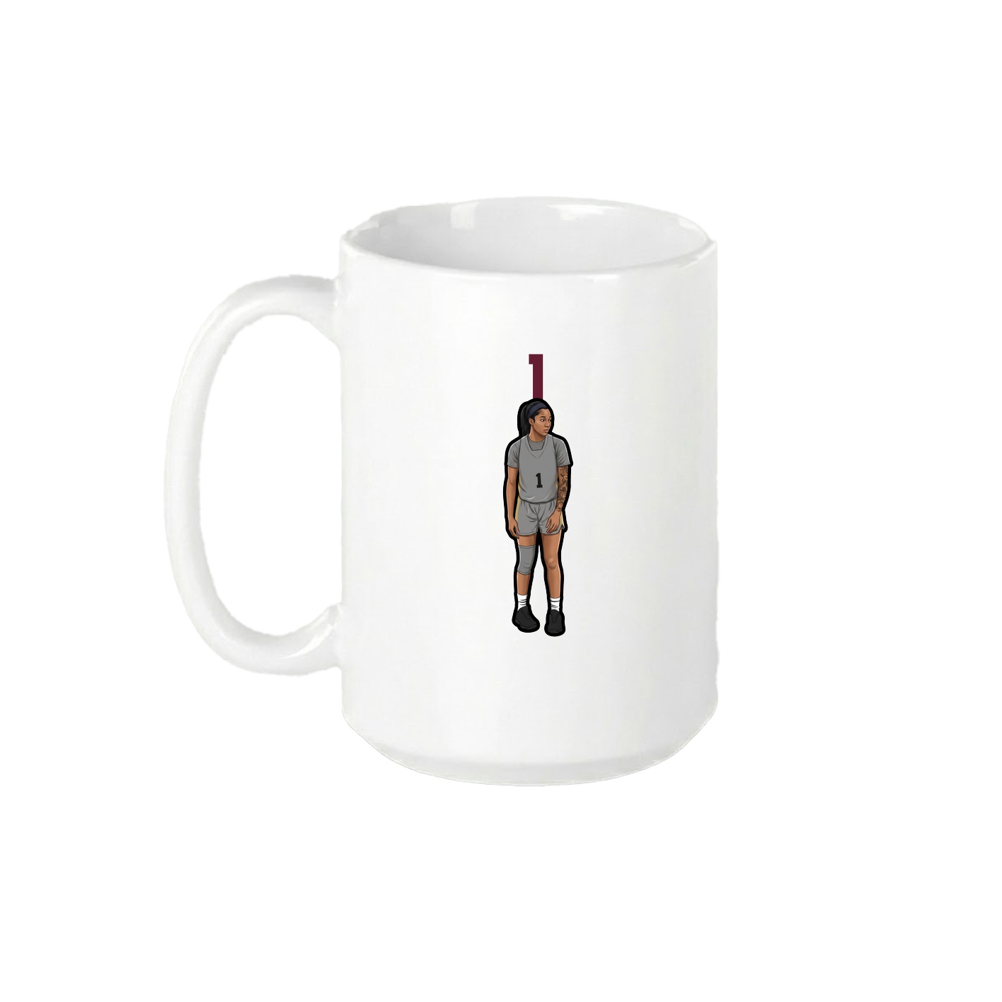 15oz Coffee Mug — Number Top in White