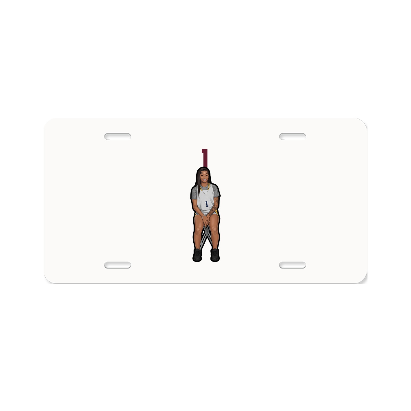 License Plate — Number Top in Classic