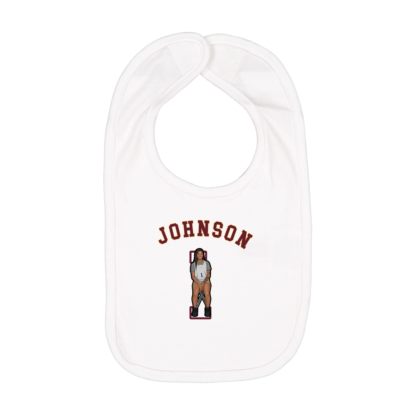 Infant Bib — Shirsey Arch in White