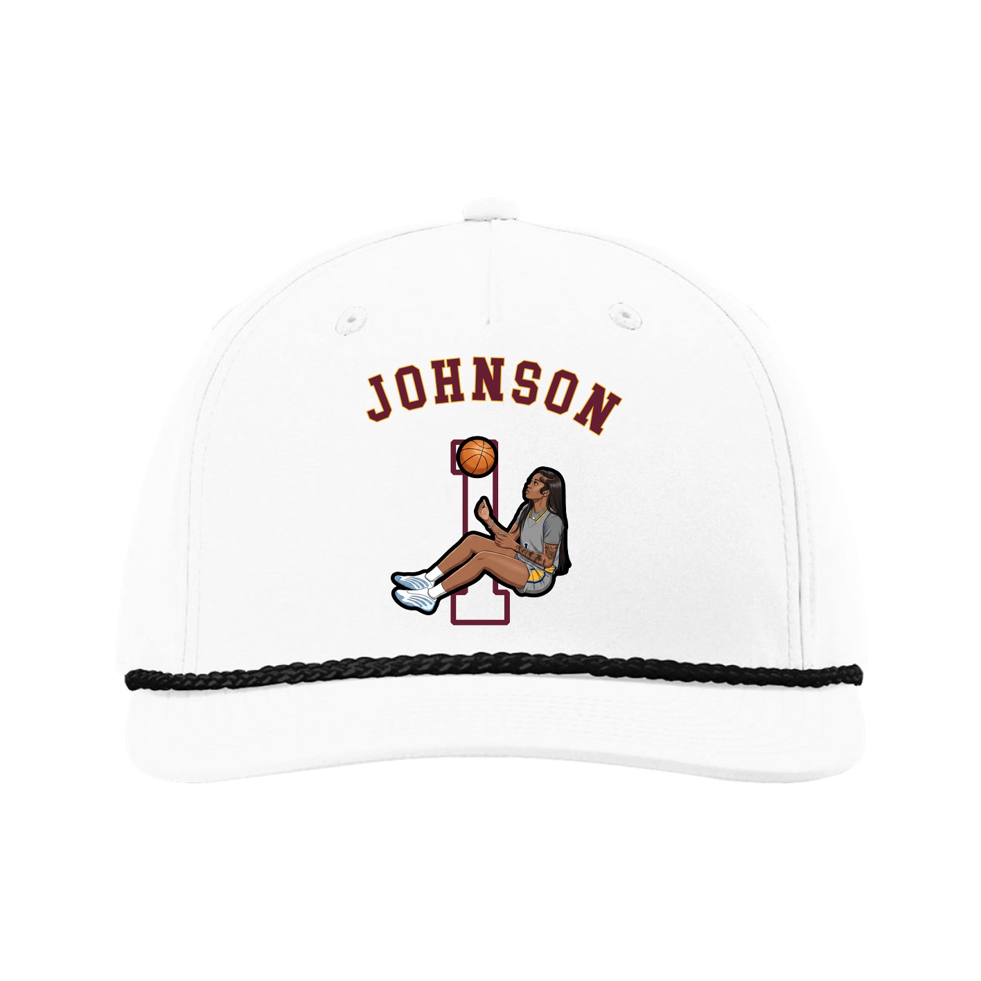 Five-Panel Classic Rope Cap — Shirsey Arch in White