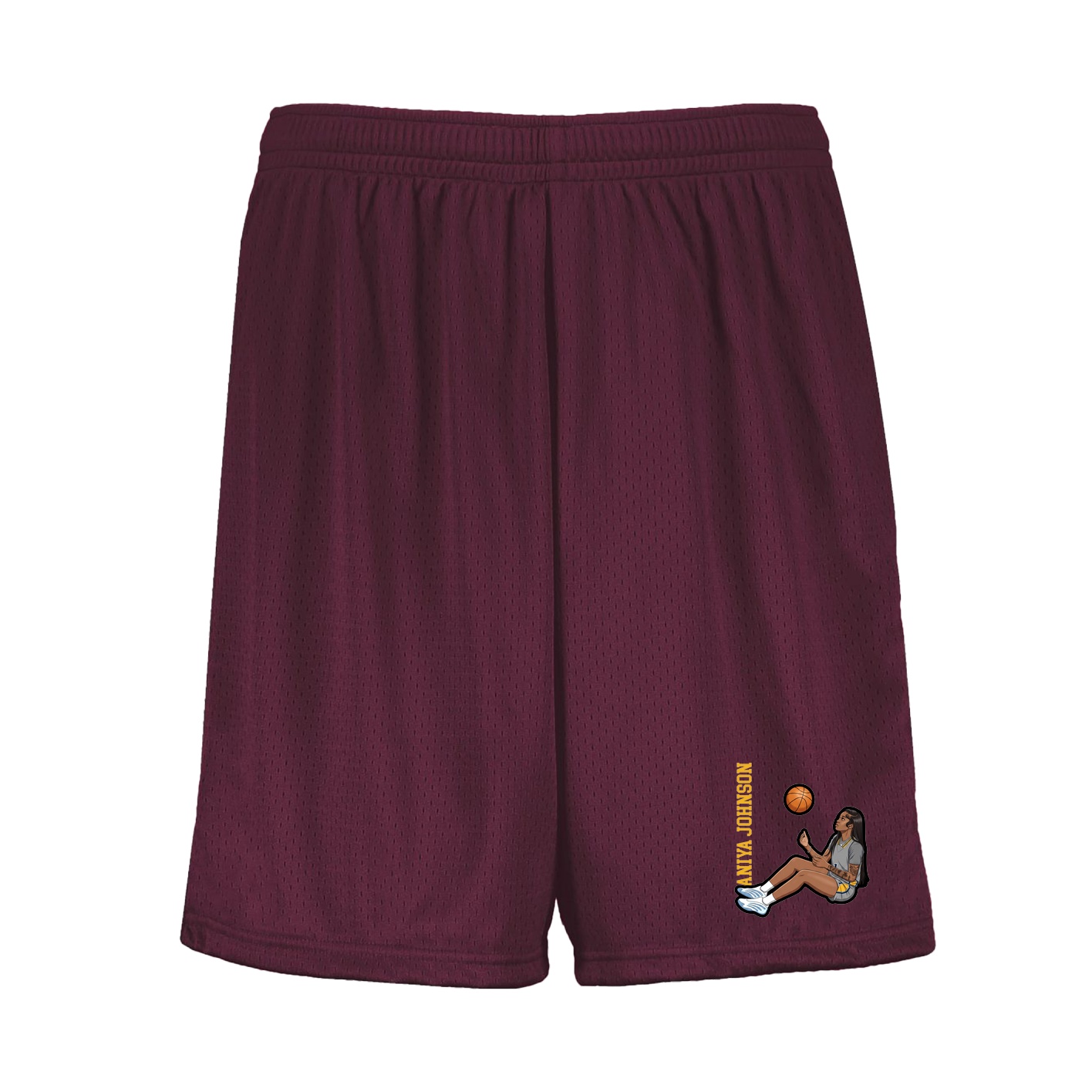 Shorts — Name Vertical in Maroon