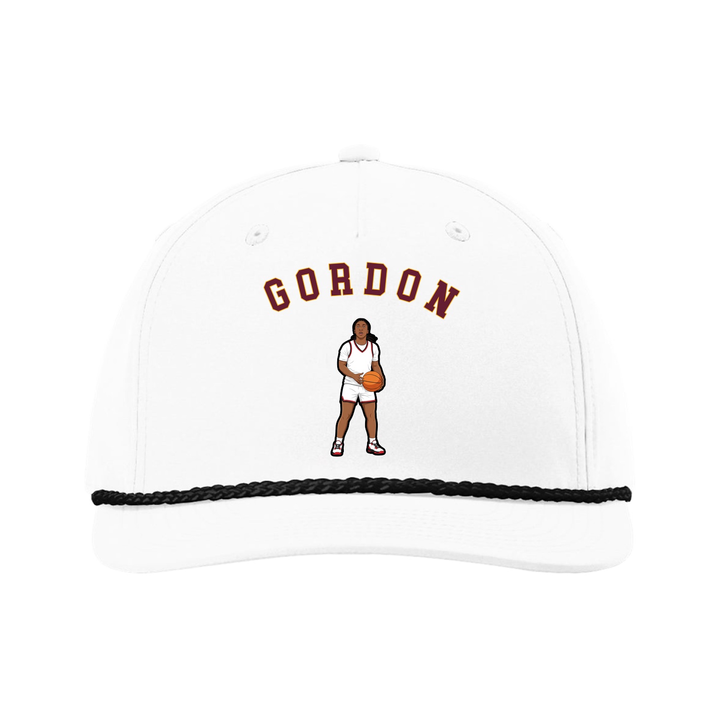 Five-Panel Classic Rope Cap — Shirsey Arch in White