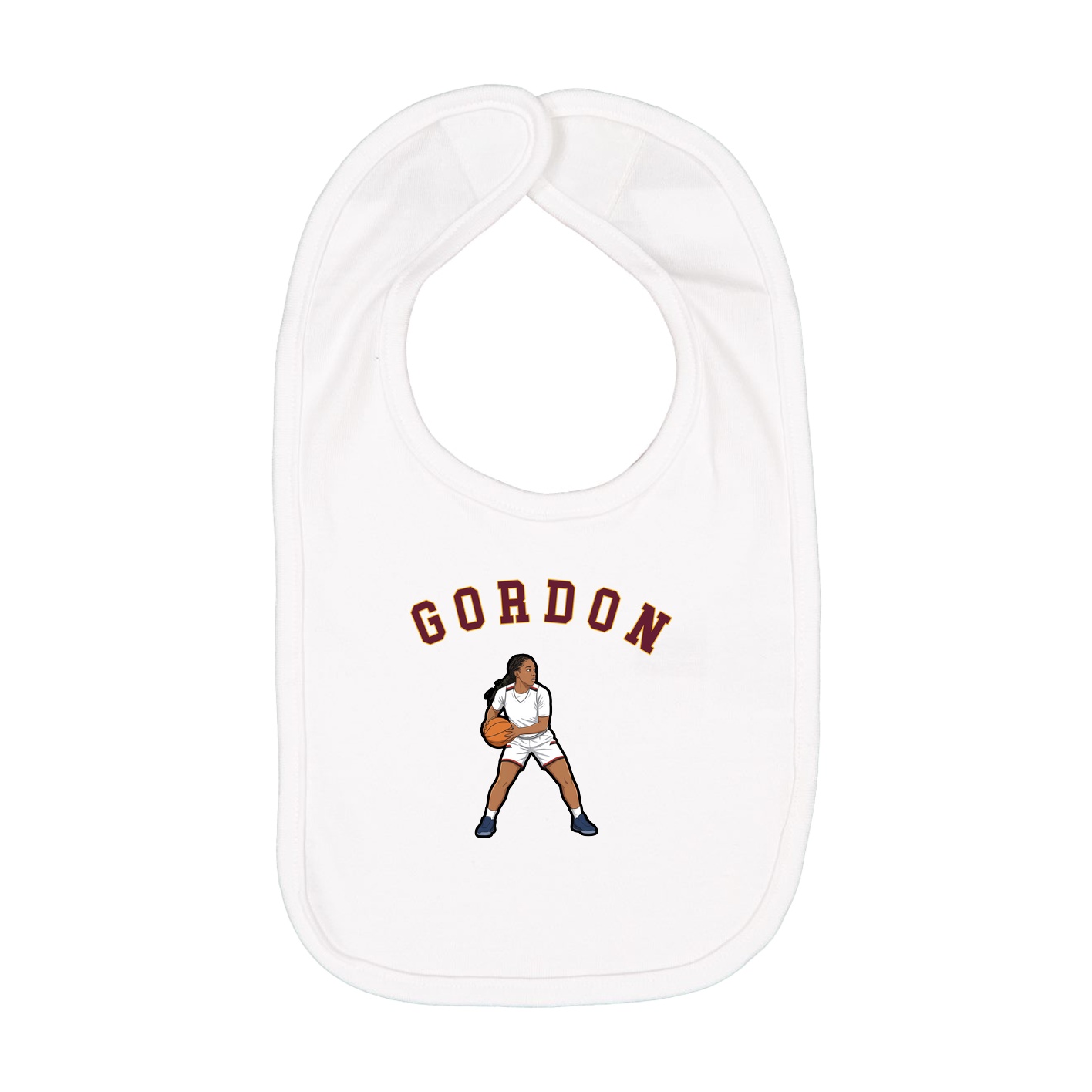 Infant Bib — Shirsey Arch in White
