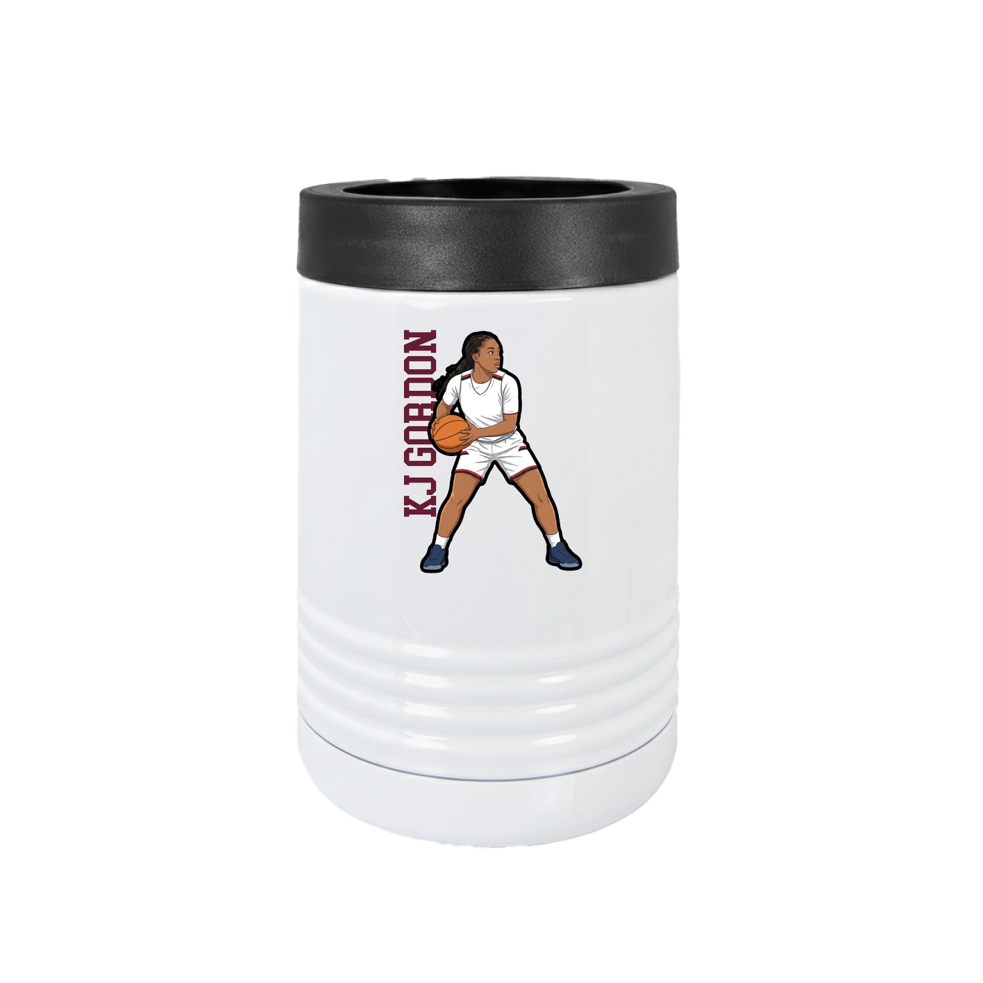 Beverage Holder — Name Vertical in White