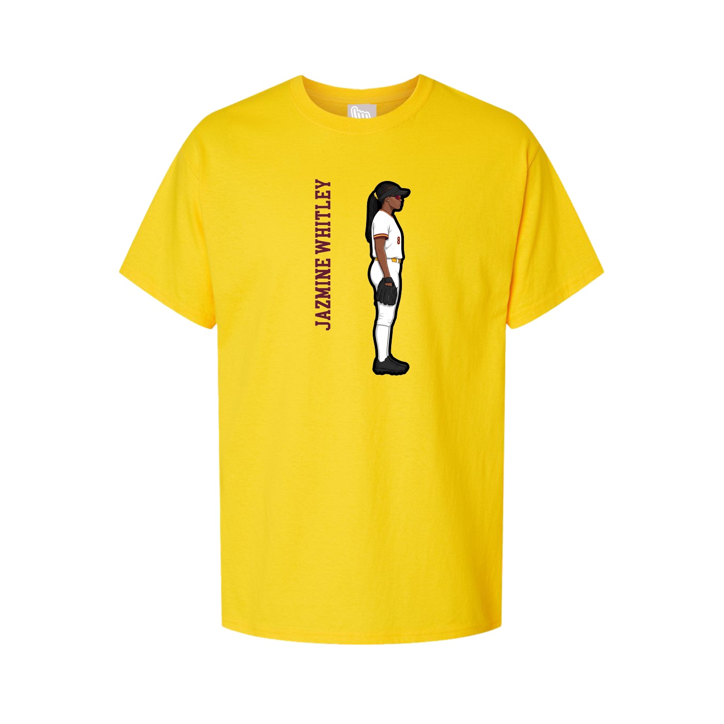 Youth Tee — Name Vertical in Gold