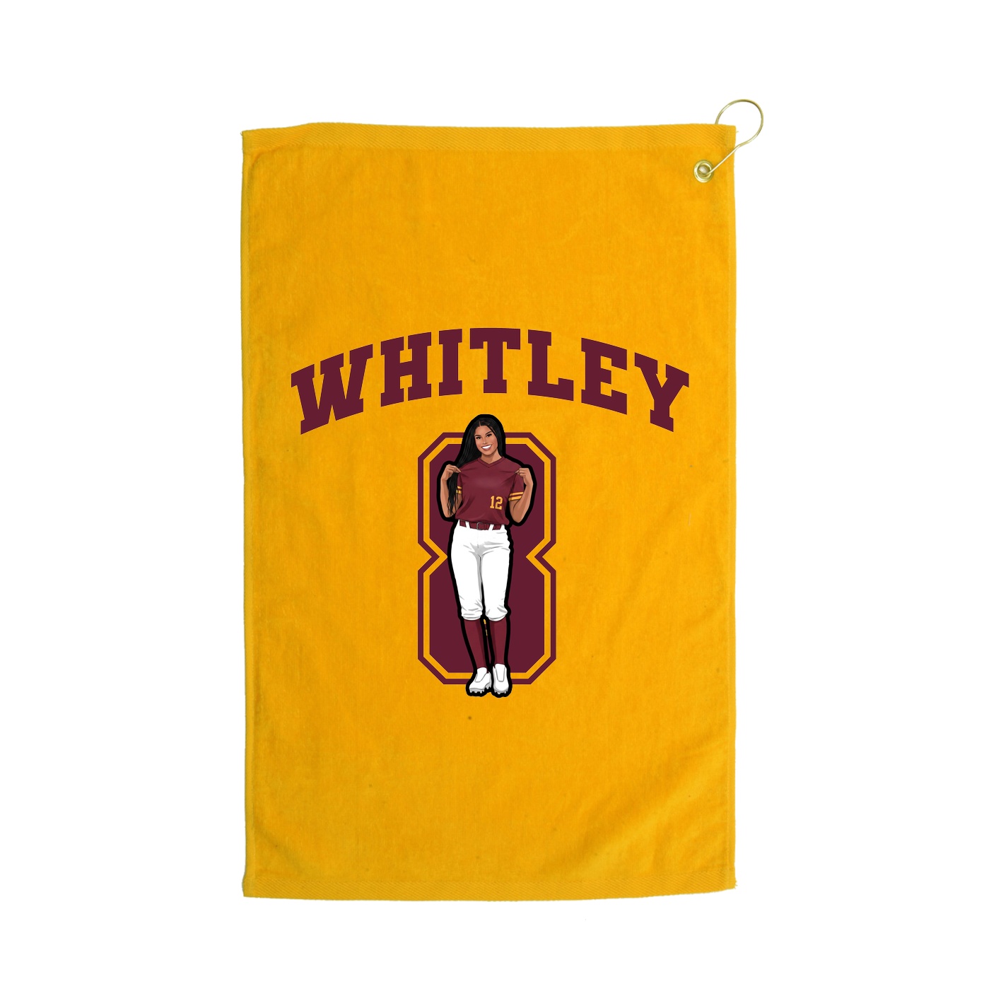 Golf Towel — Number in Gold