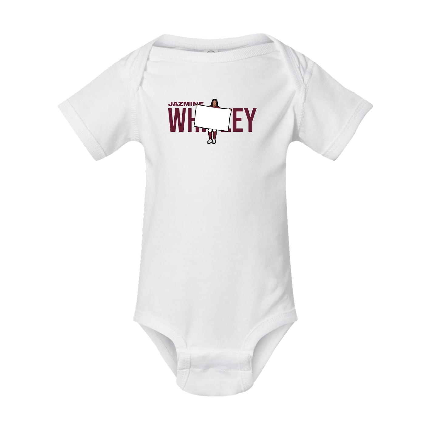 Baby Onesie — Player Name in White