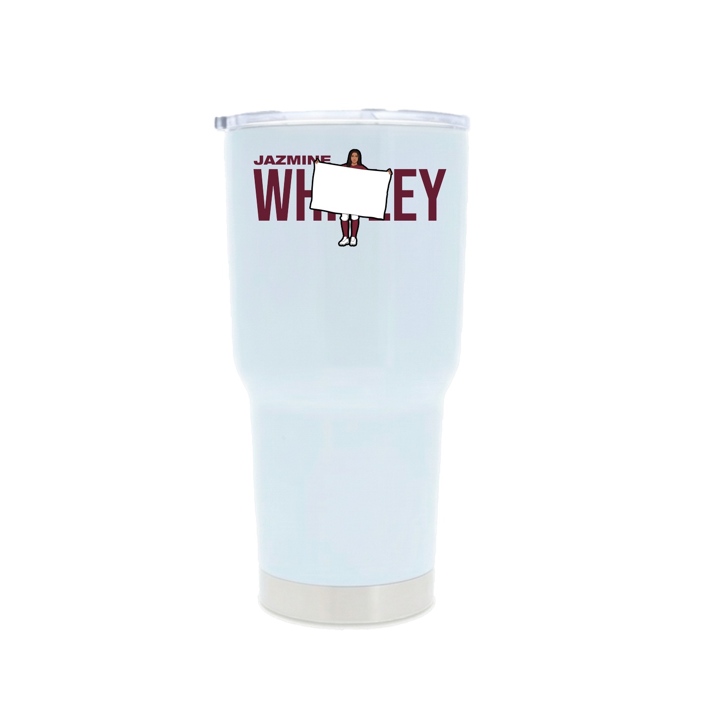 30oz Stainless Steel Tumbler — Player Name in White