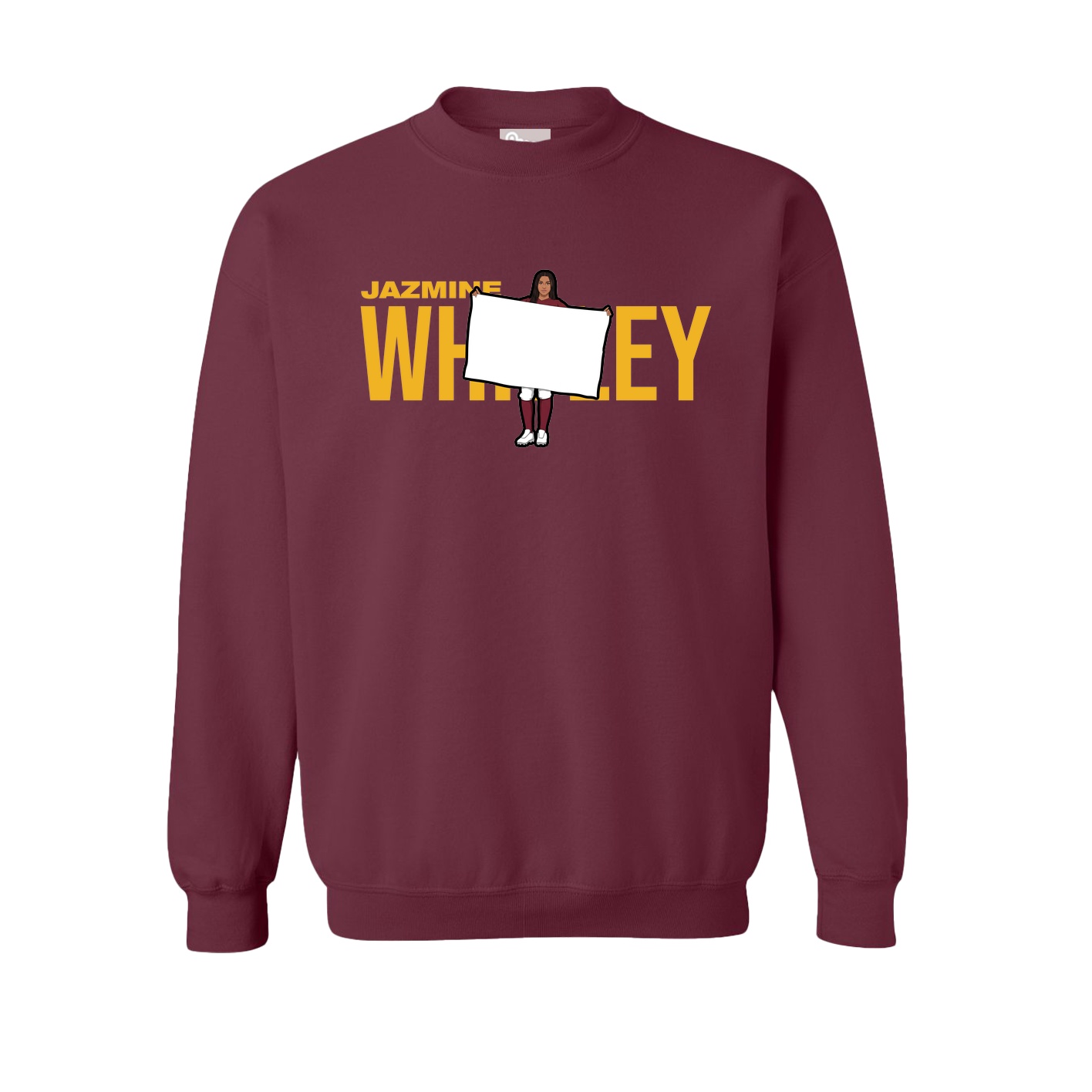 Fleece Crew — Player Name in Maroon