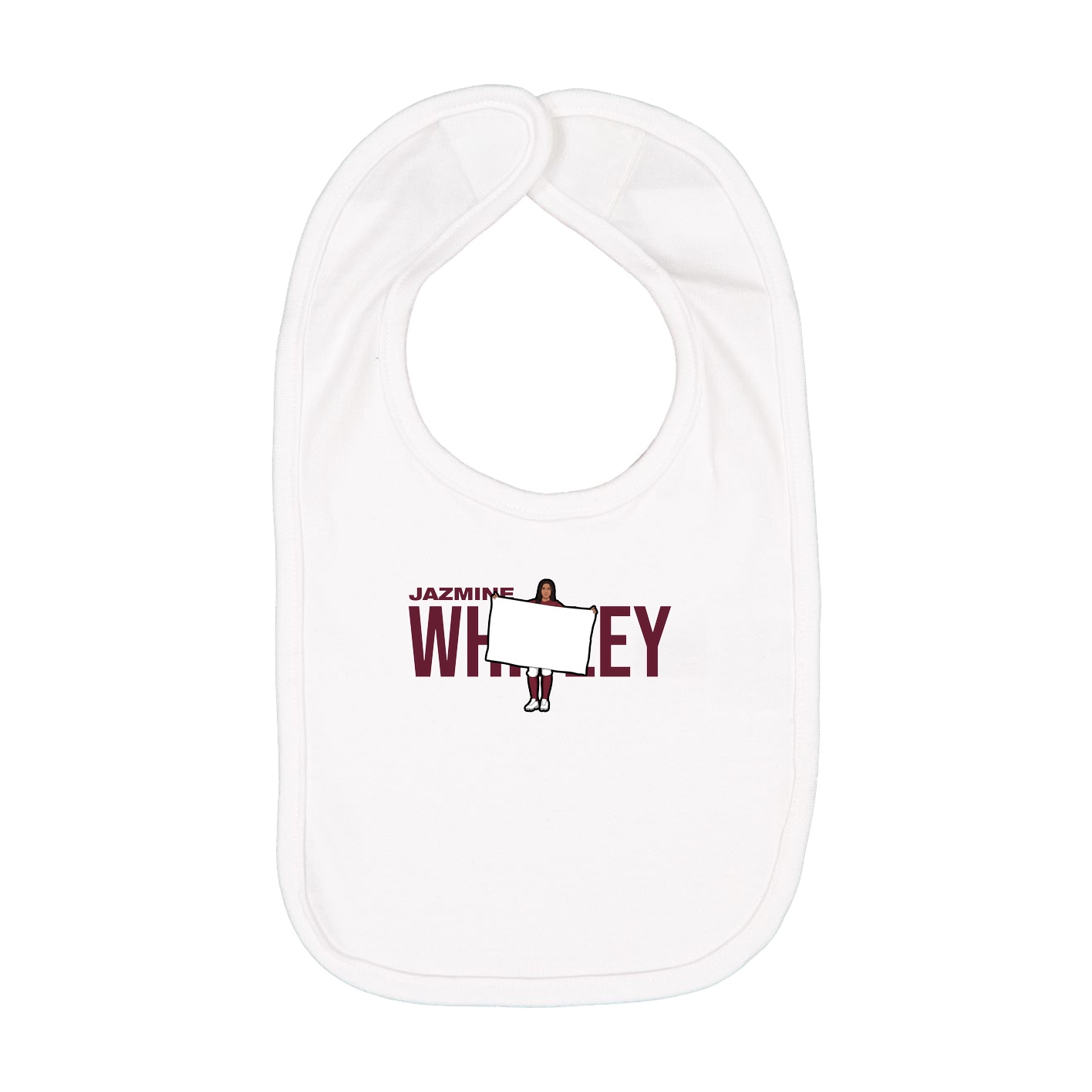 Infant Bib — Player Name in White