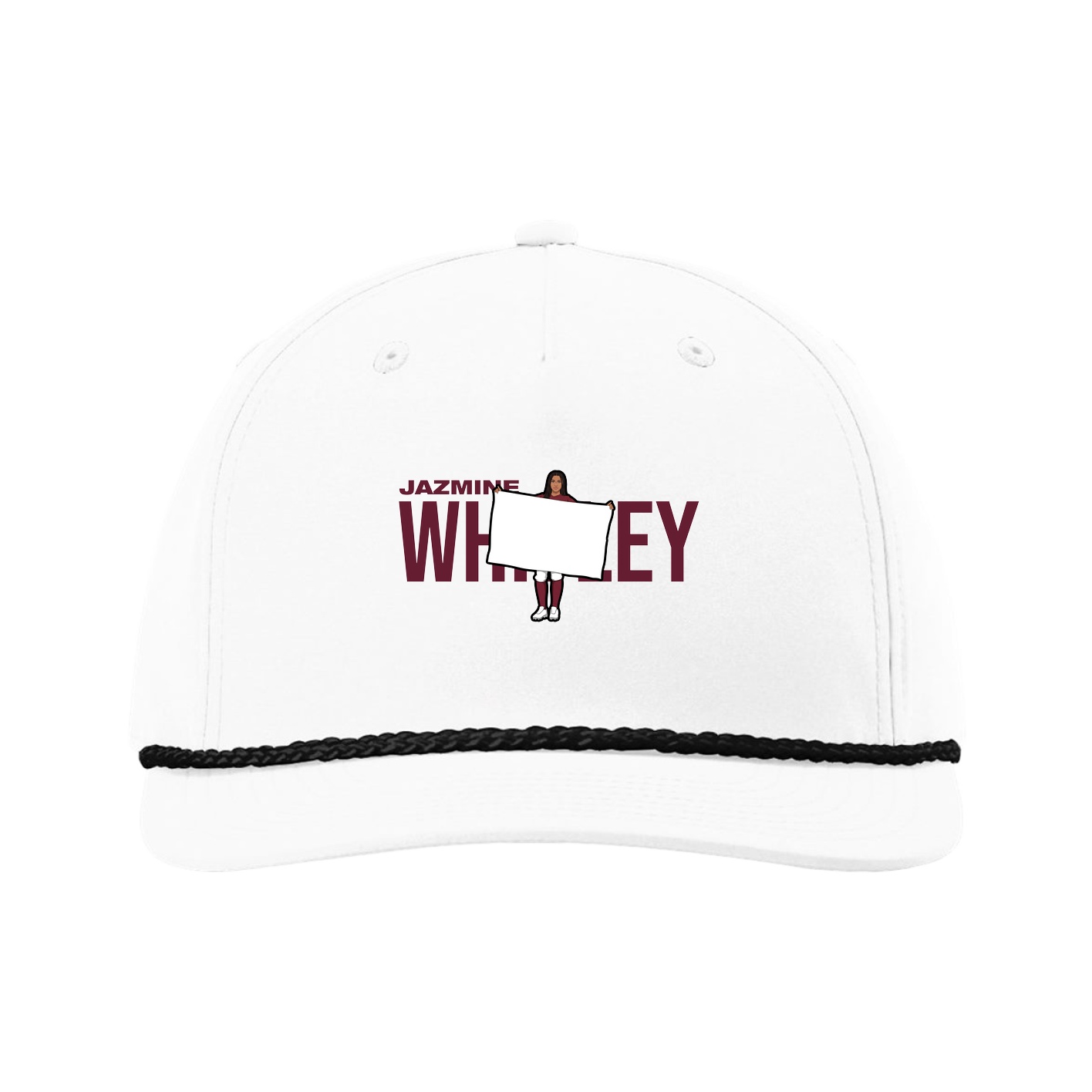 Five-Panel Classic Rope Cap — Player Name in White