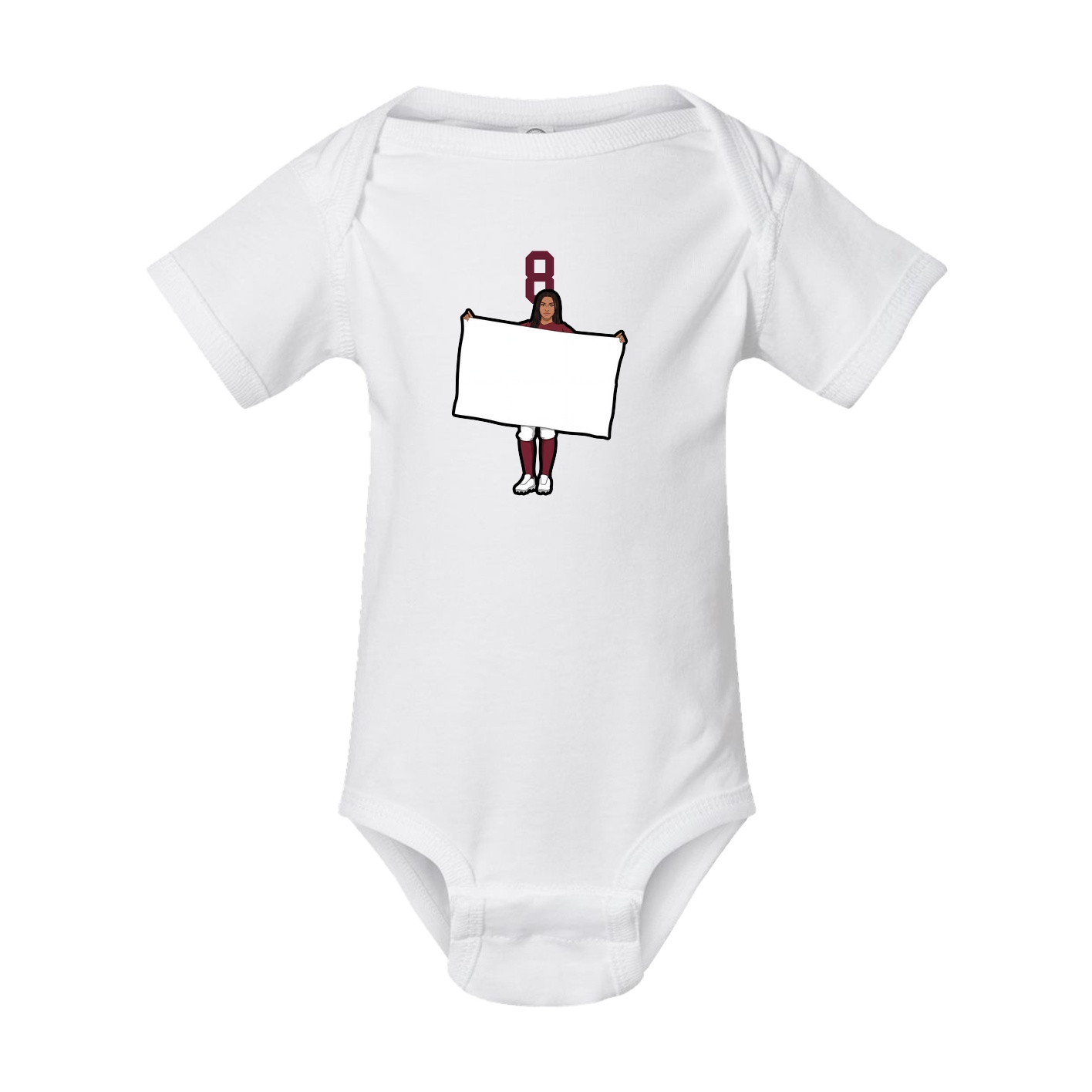 Baby Onesie — Number Top in White