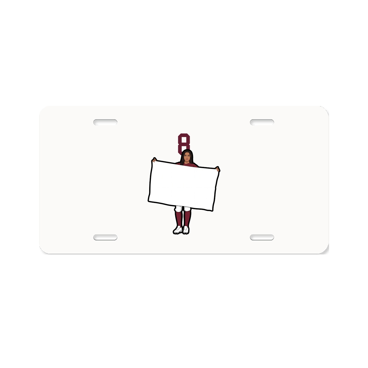 License Plate — Number Top in Classic