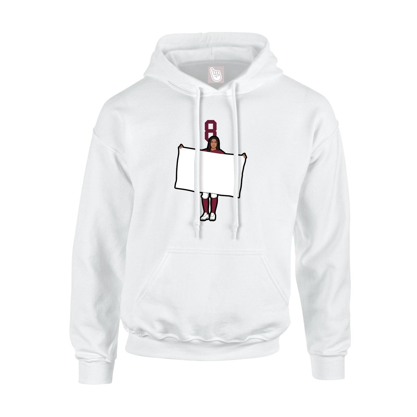 Hoodie — Number Top in White