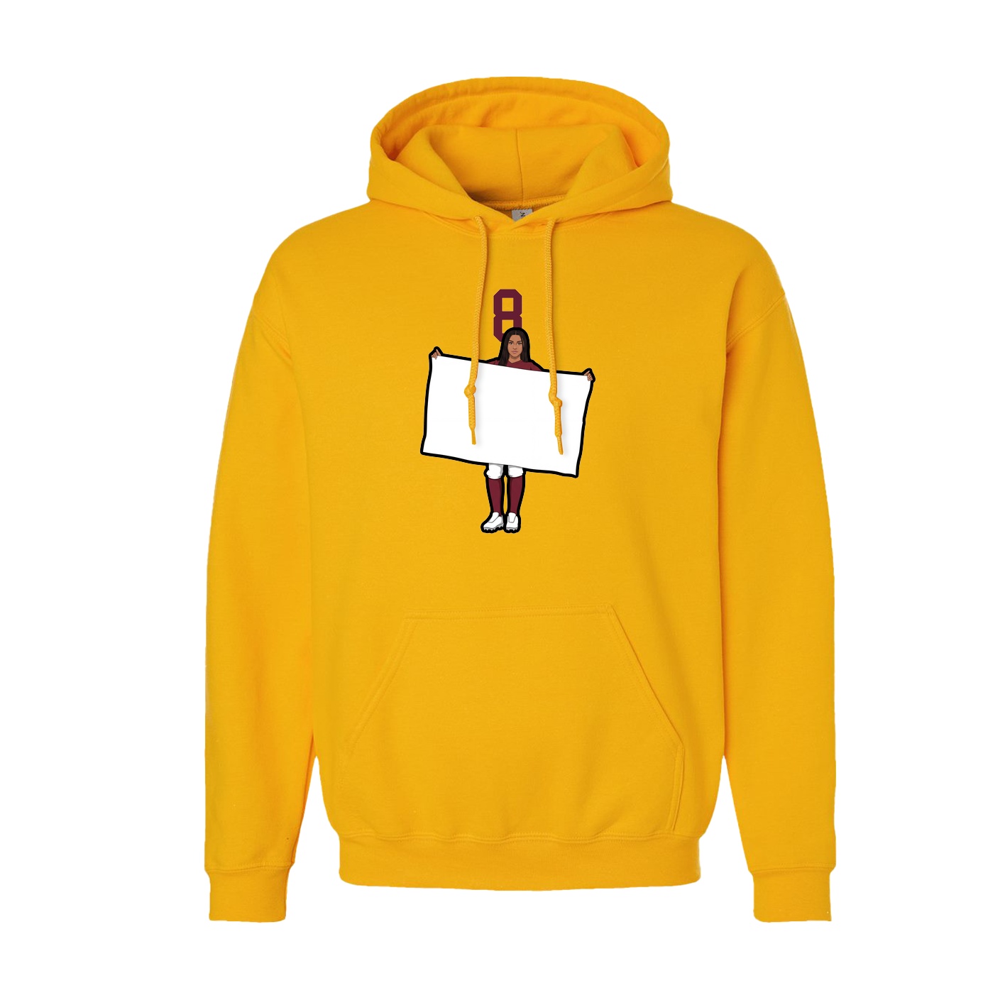 Youth Hoodie — Number Top in Gold
