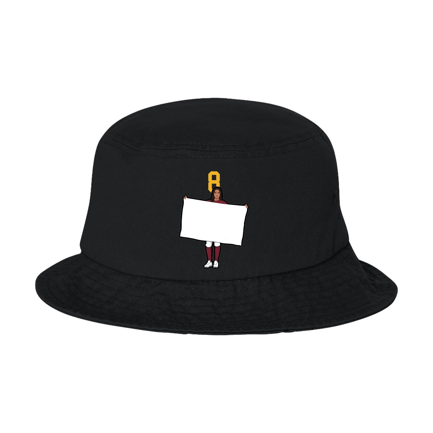 Bucket Cap — Number Top in Black
